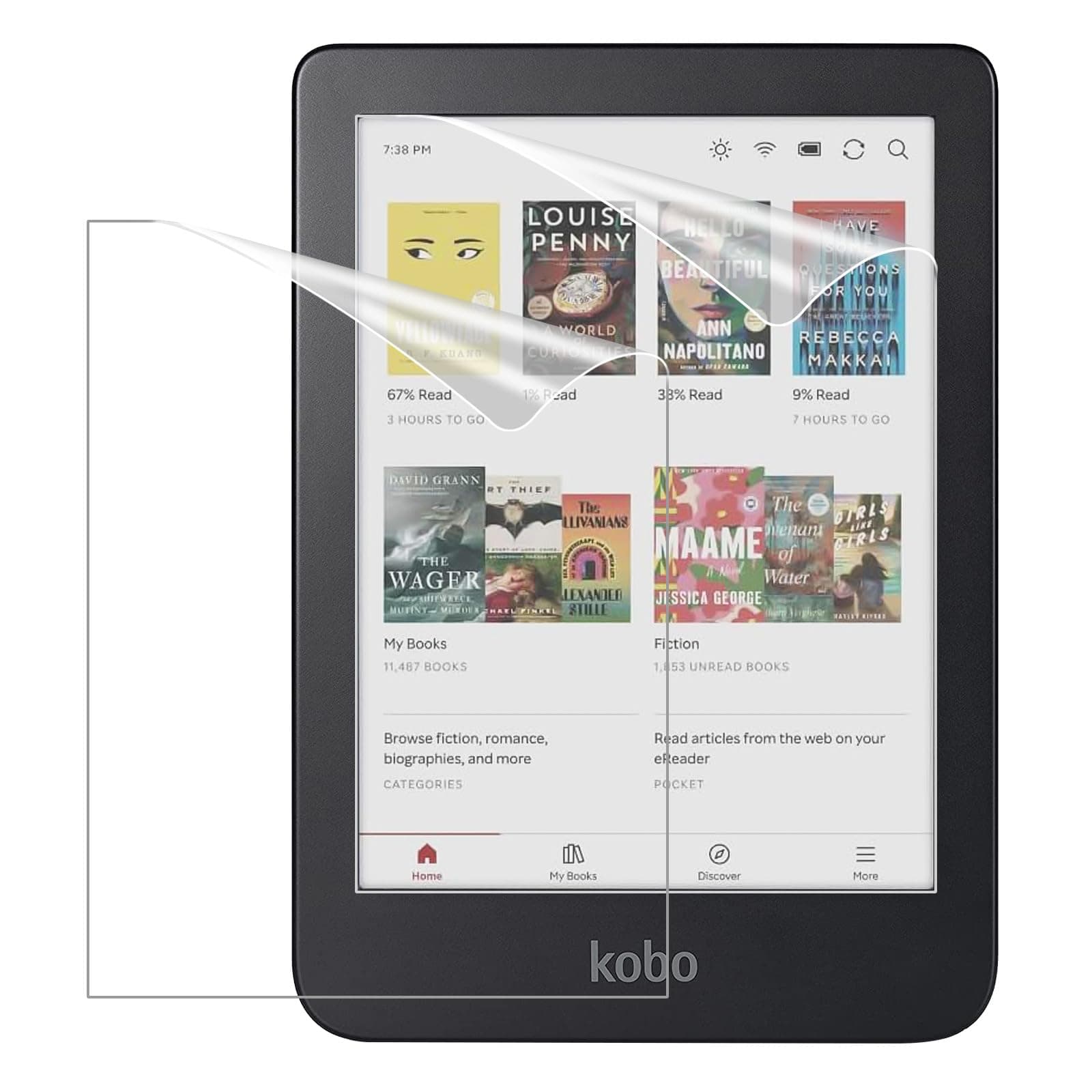 2-Pack Screen Protector for Kobo Clara Colour 6" 2024/Kobo Clara BW 6" 2024/Kobo Clara 2E 6" 2022, Anti-Glare Premium PET Protective Film Full-Coverage Matte Screen Protector