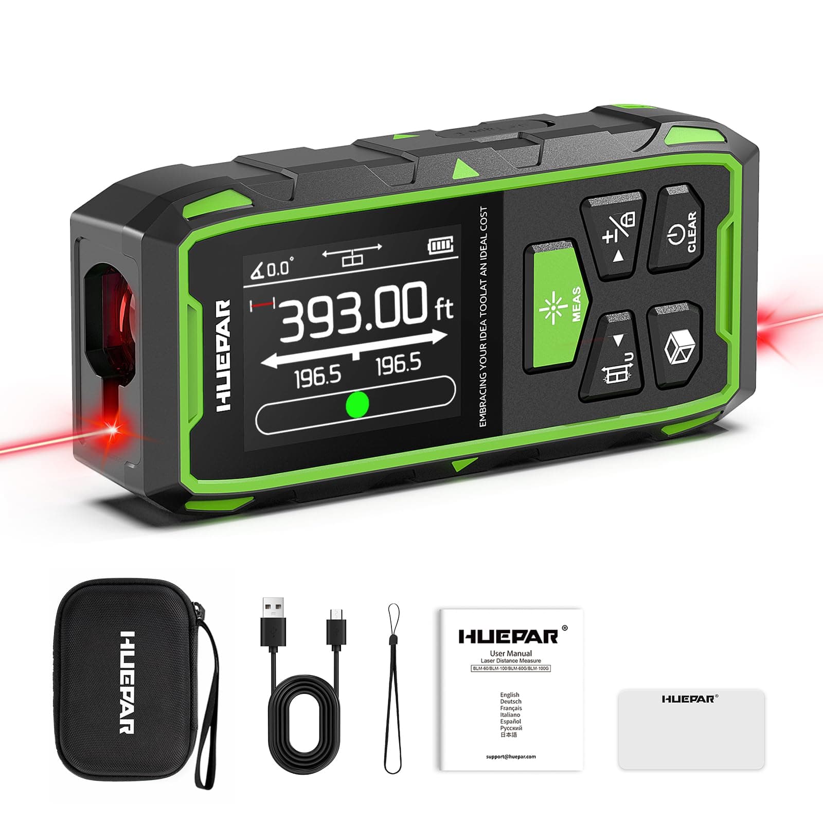 Huepar Dual Laser Distance Measuring Tool