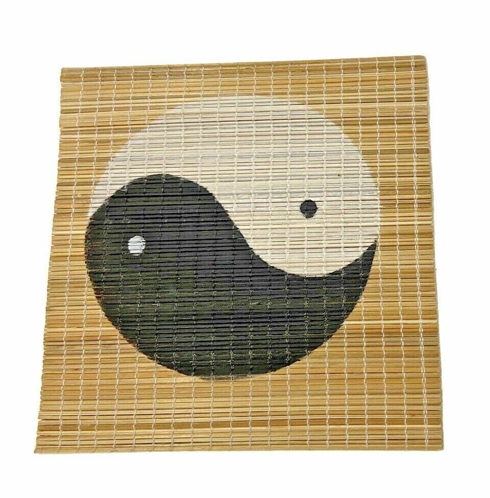 Original Bamboo Cigarette Rolling Mat Ying Yang Pocket Roll Your own 21cm X 21cm