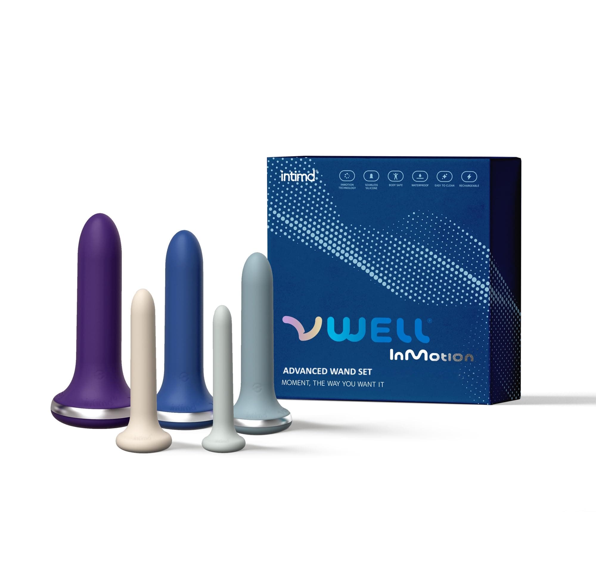 Inmotion Advanced Silicone Wands Set Inmotion Technology Active Pellets for Her Woman (Advanced 5 Kit System)