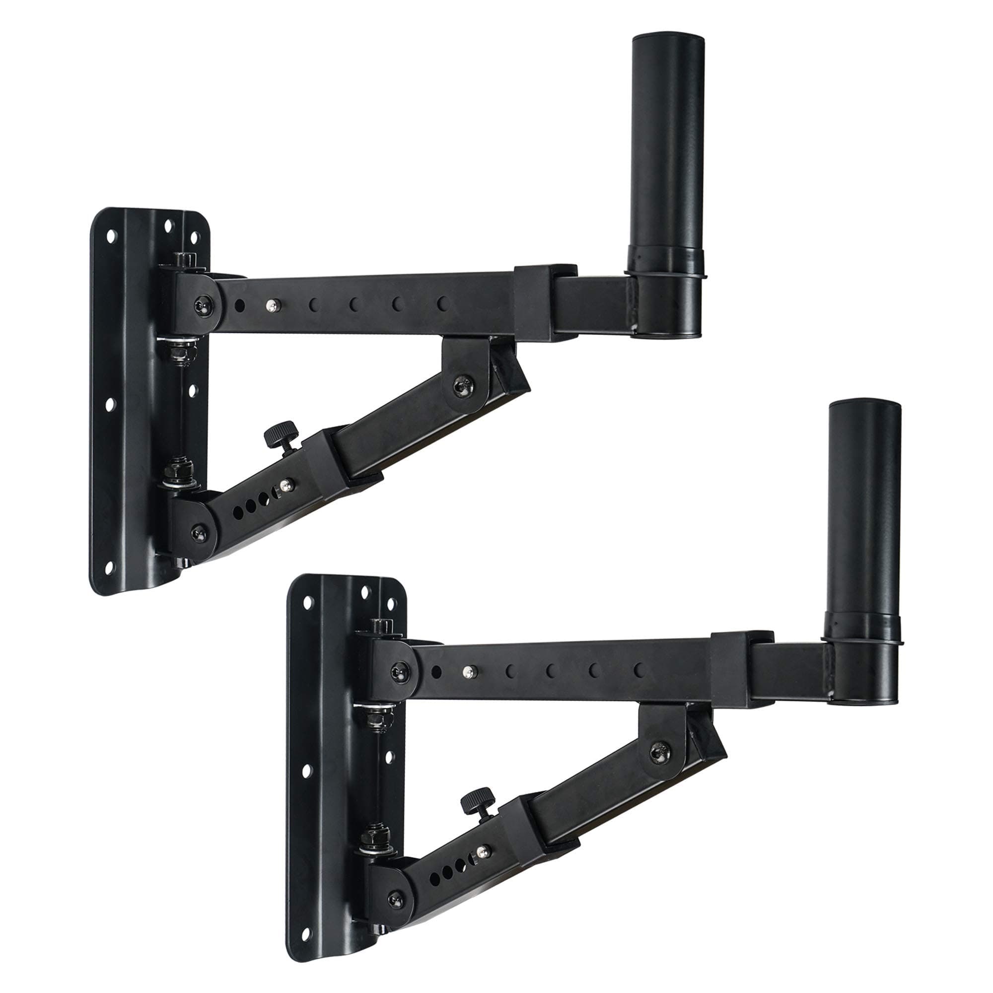 - 2-Pack Adjustable Wall Mount Speaker Brackets with 180-degree Swivel (STWSD-048B)