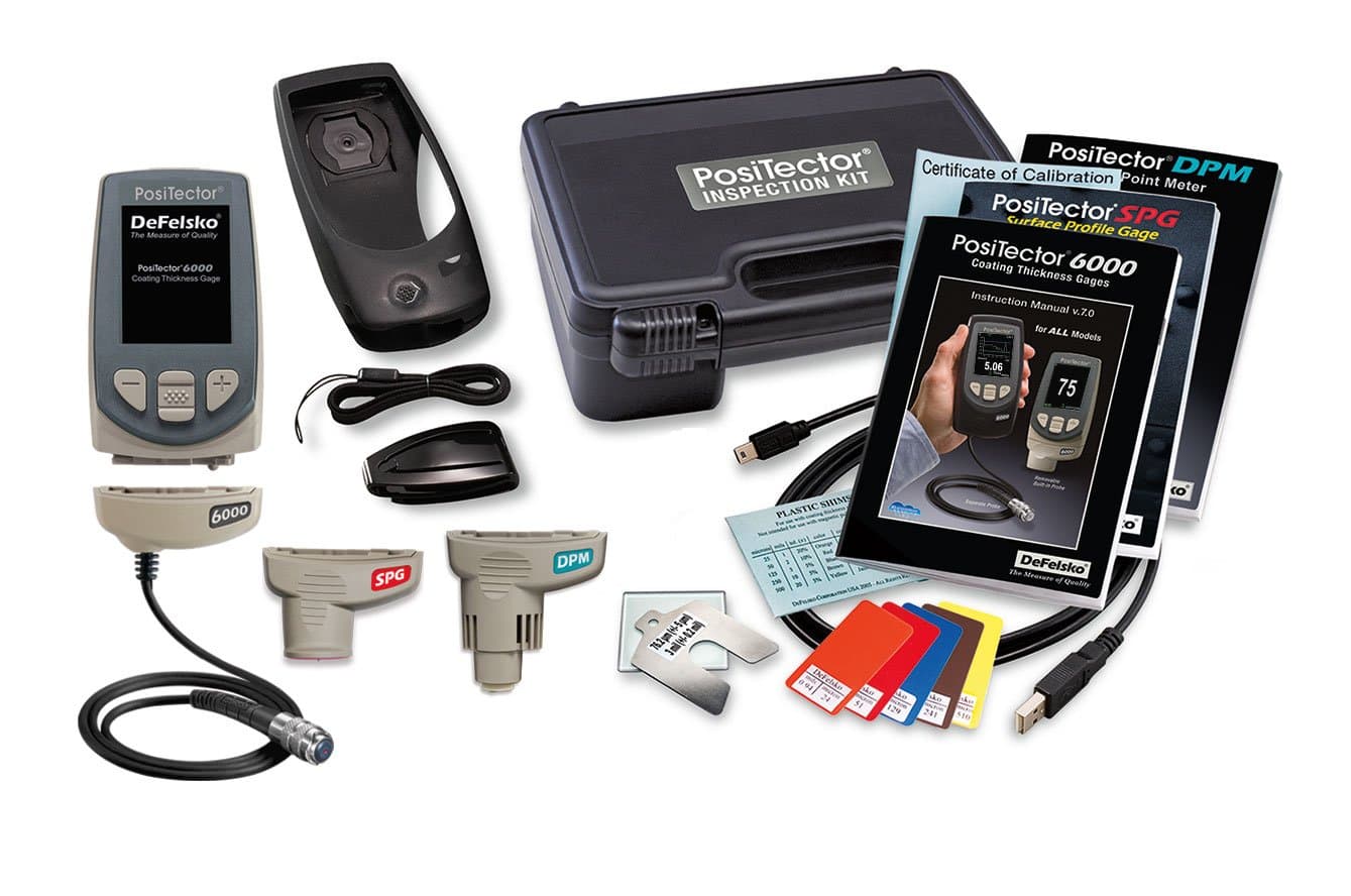 DeFelsko KITFS3 PosiTector Advanced Inspection Kit with Ferrous Only and Cable Coating Thickness Probe