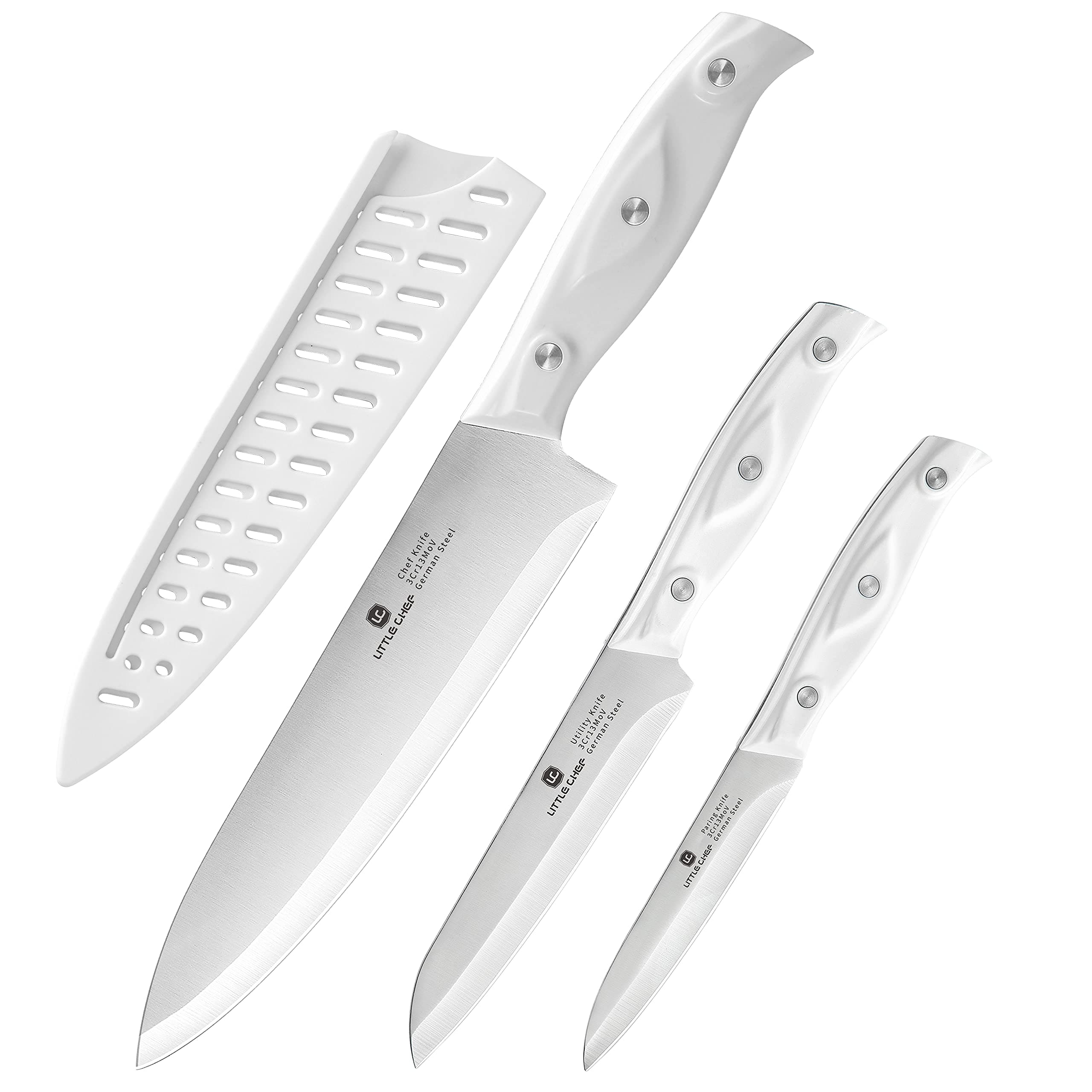 3PCS Chef Knife, Ultra Sharp Kitchen Knife, High Carbon Stainless Steel Chef knife set