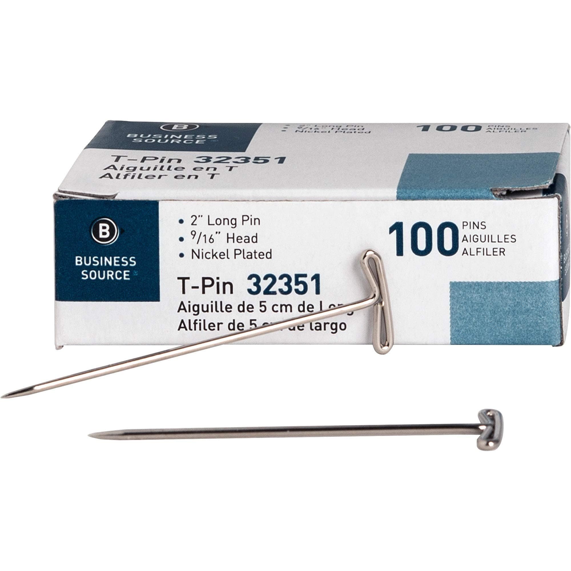 ADVANTUS Gem 1.5-Inch T-Pins, 100 per Box (87T)