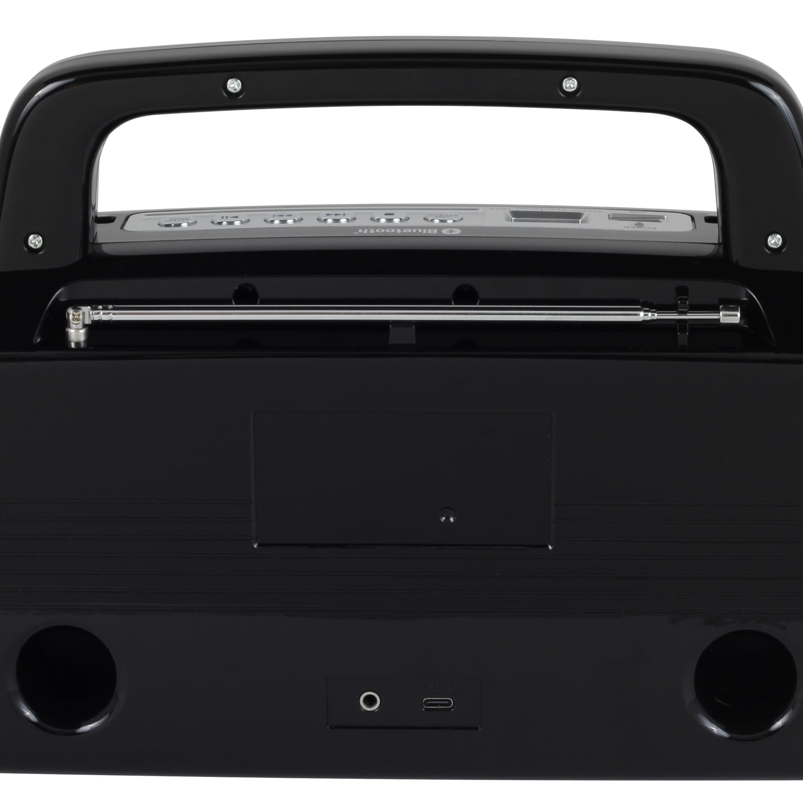 Studebaker SB2006 Bluetooth Speaker with AM/FM Portable Radio Bluetooth Streaming, Rechargeable Battery, and High Power (Black)