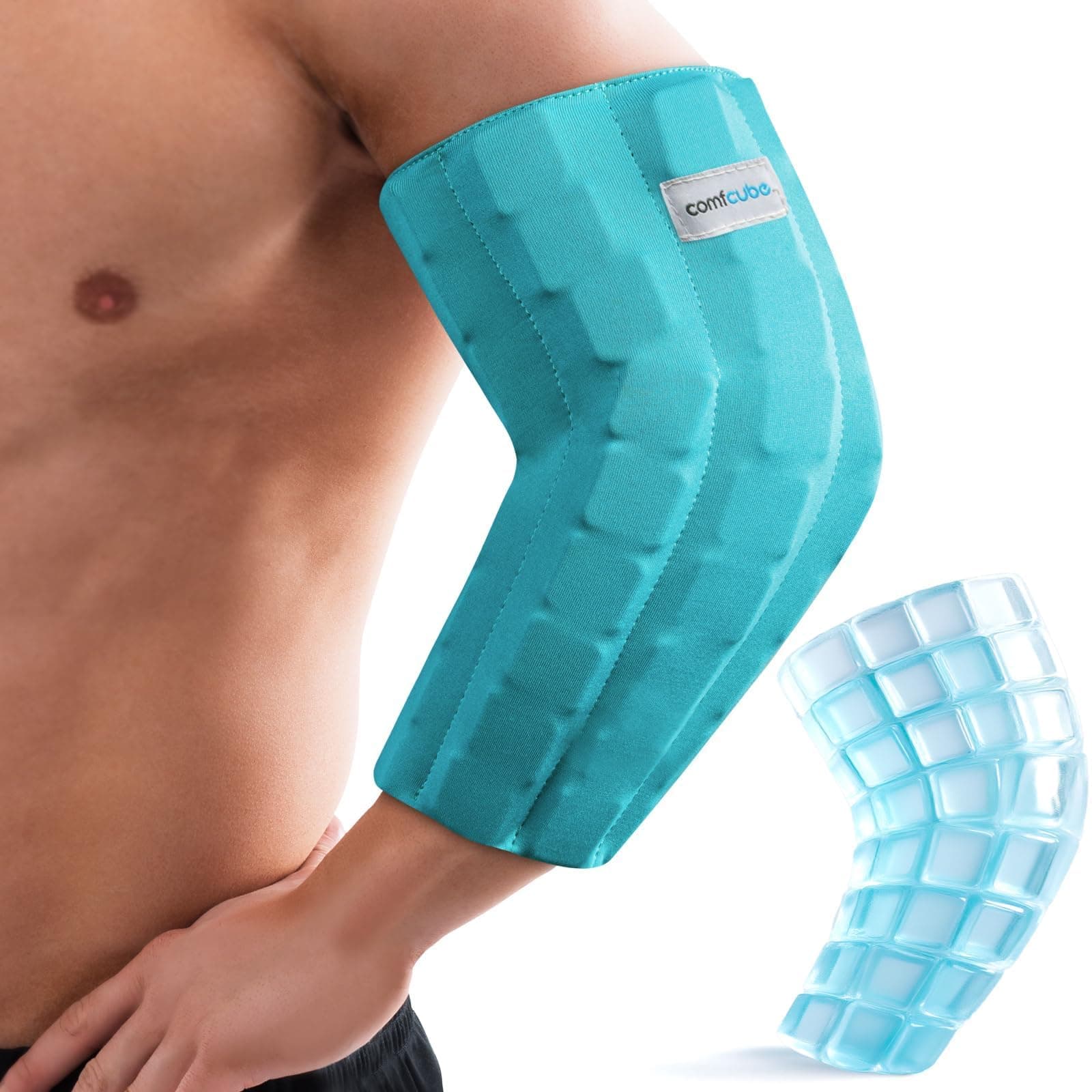Elbow Ice Pack for Tendonitis & Tennis Elbow, 2 Hours Long Lasting Cold Compression Ice Pack Wrap Sleeve Pain Relief for Arthritis, Injuries, Swelling, Golfers Arm