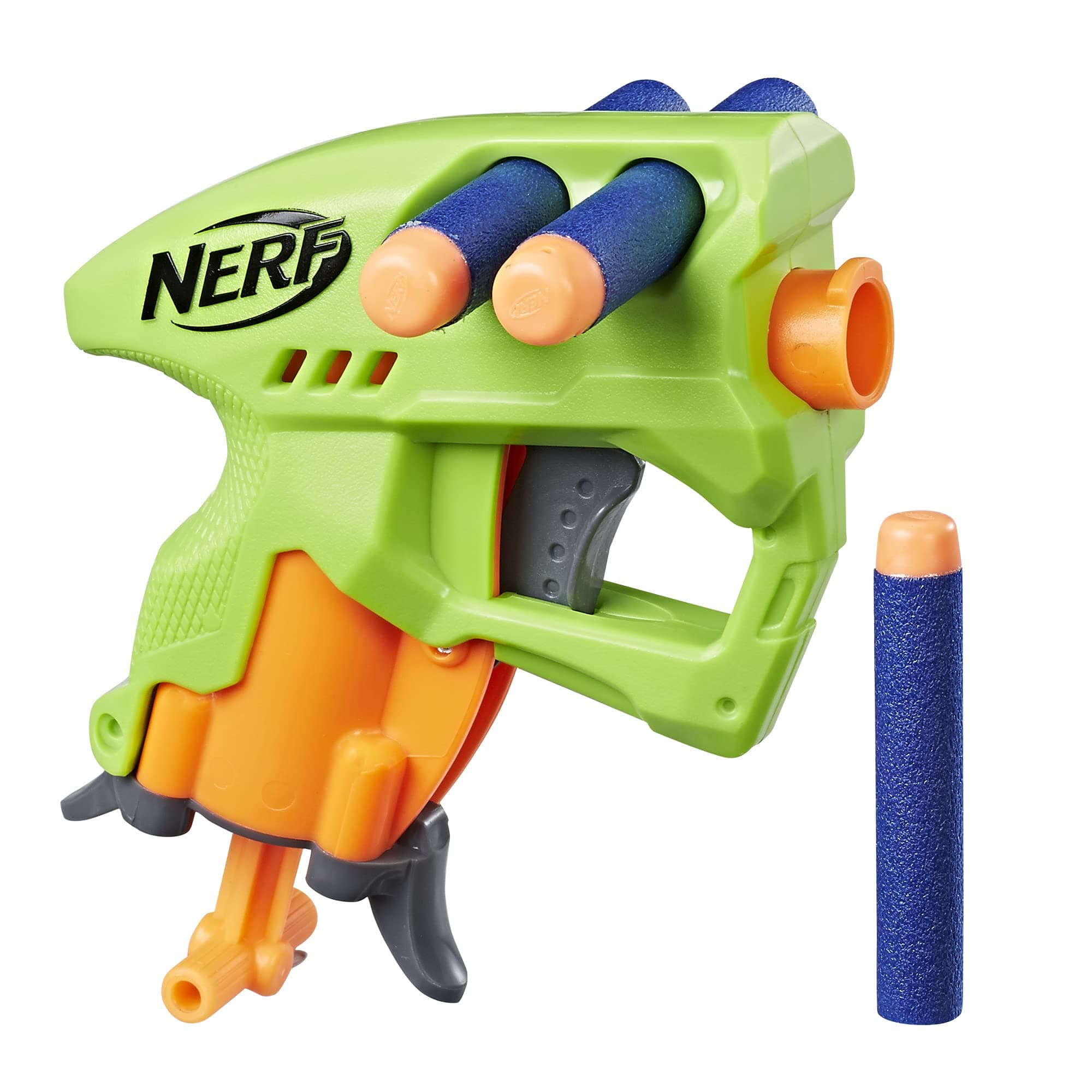 - Nerf NanoFire Blaster, Green Single-Shot Blaster with Dart Storage, Includes 3 Elite Darts, For Kids Ages 8 and up