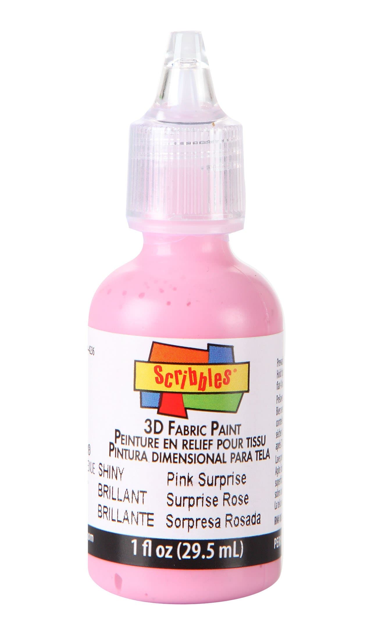 Scribbles 11310 3D Fabric Paint Shiny- Pink Surprise