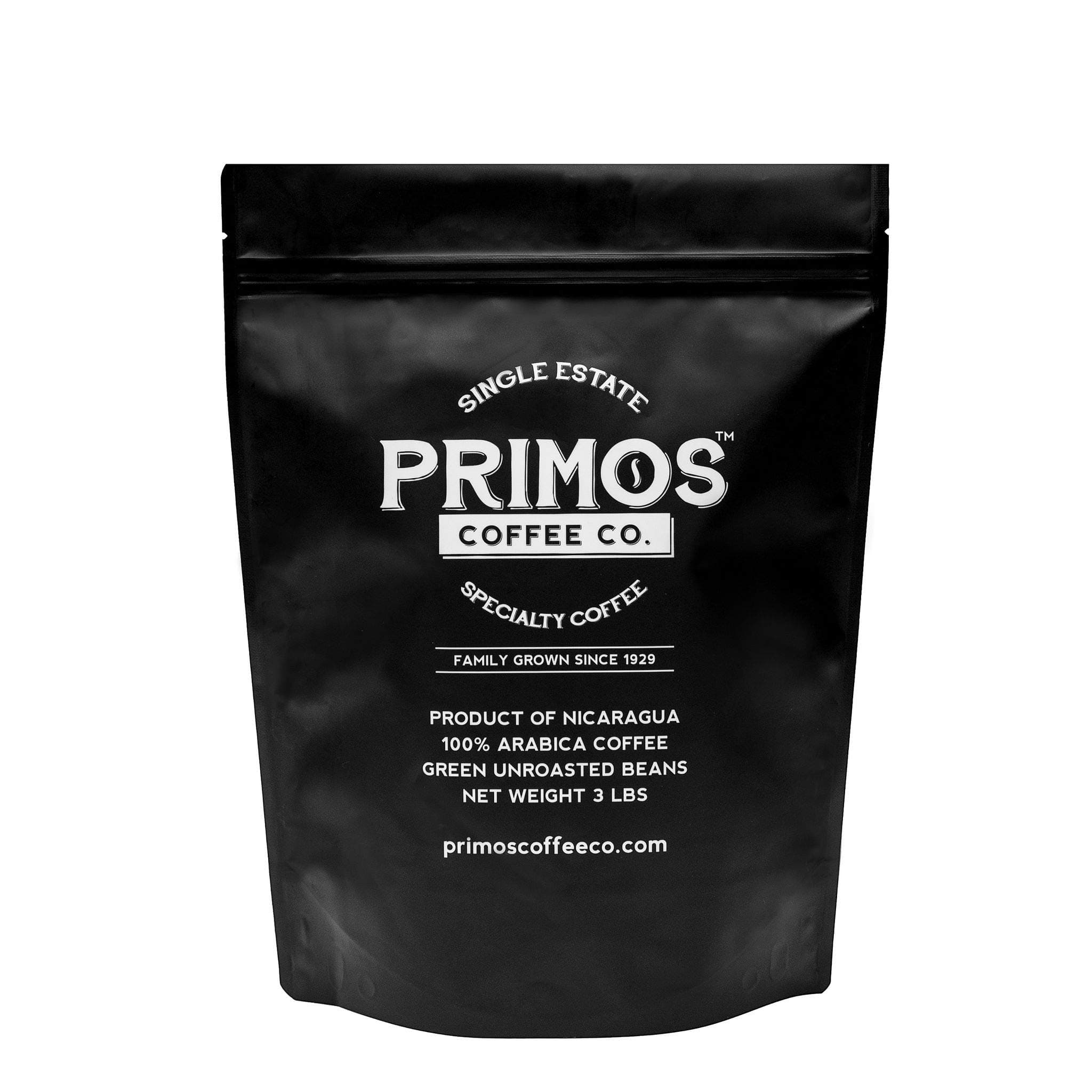 Primos Coffee Co. 3 Lb, Single Origin Unroasted Green Beans, Specialty Grade From Single Nicaraguan Estate, Direct Trade (Parainema Varietal)