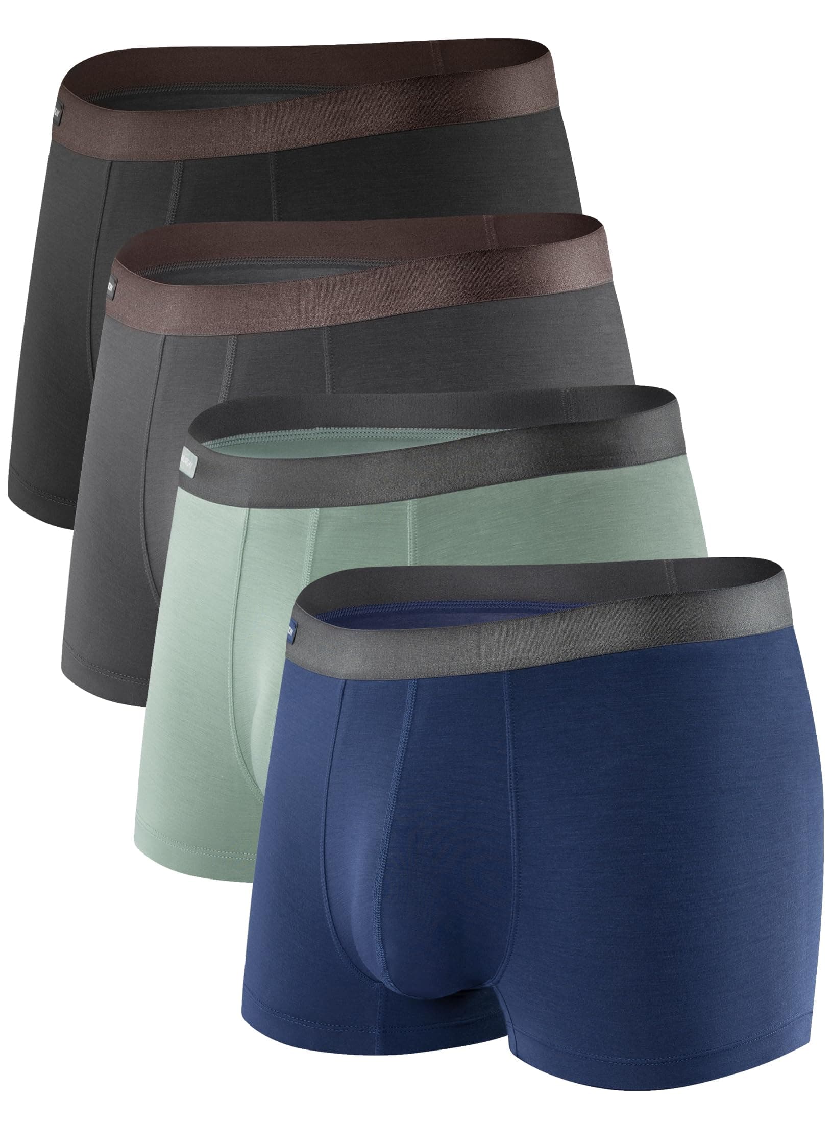 Mens Trunks Underwear Soft Breathable Rayon Made from Bamboo Trunk No Fly Pouch