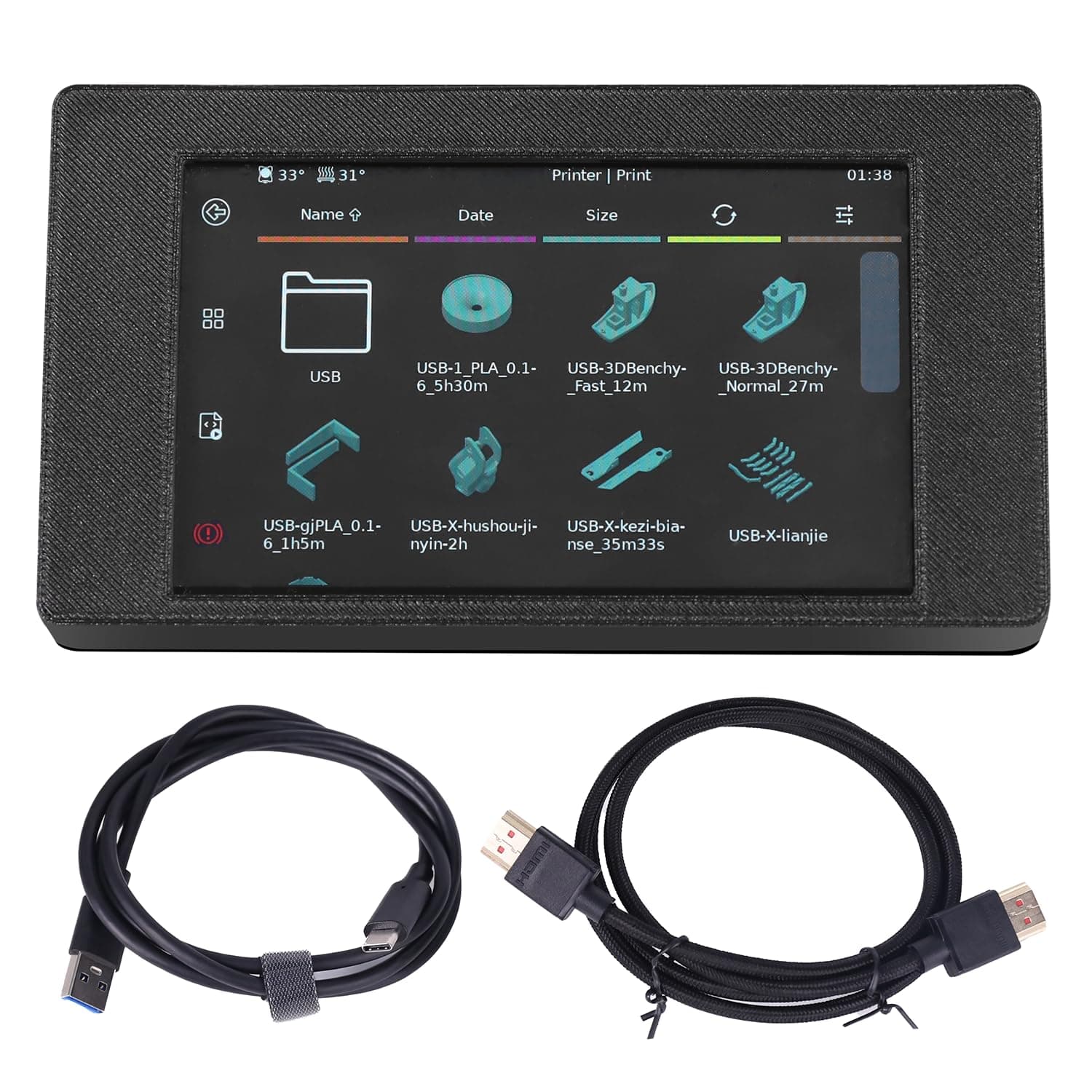 5 Inch IPS50 HDMI Capacitive Touch Screen with Klipper Firmware and Desktop Stand for Sovol SV08 Sovol Zero 3D Printer