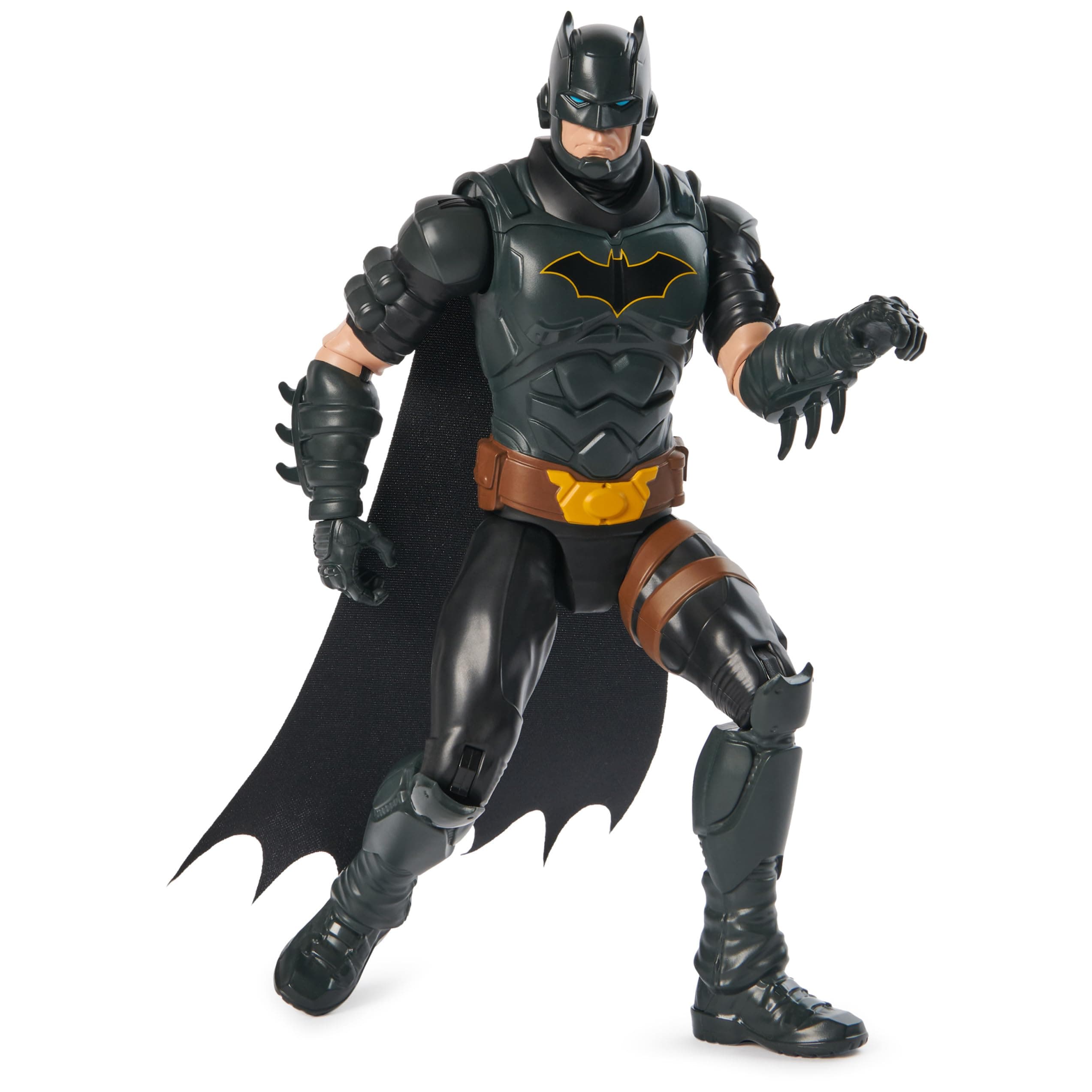 DC Comics Action Figure Batman Armor Grey, Scale Superhero, 30cm Tall Batman World Figure, Superhero with 11 Articulating Points, Games for Boys and Girls, 3+ Years