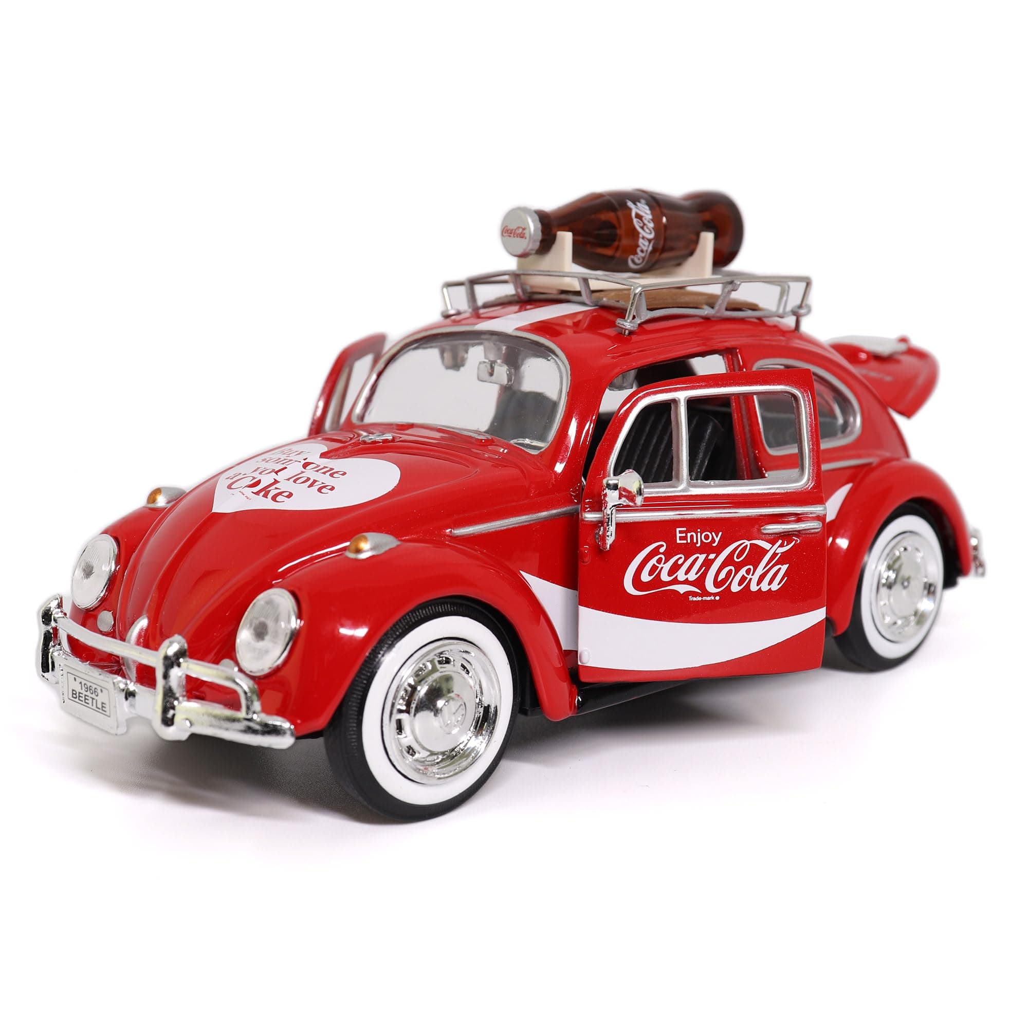 1:24 Scale 1966 VW Beetle with Bottle on Top Rack