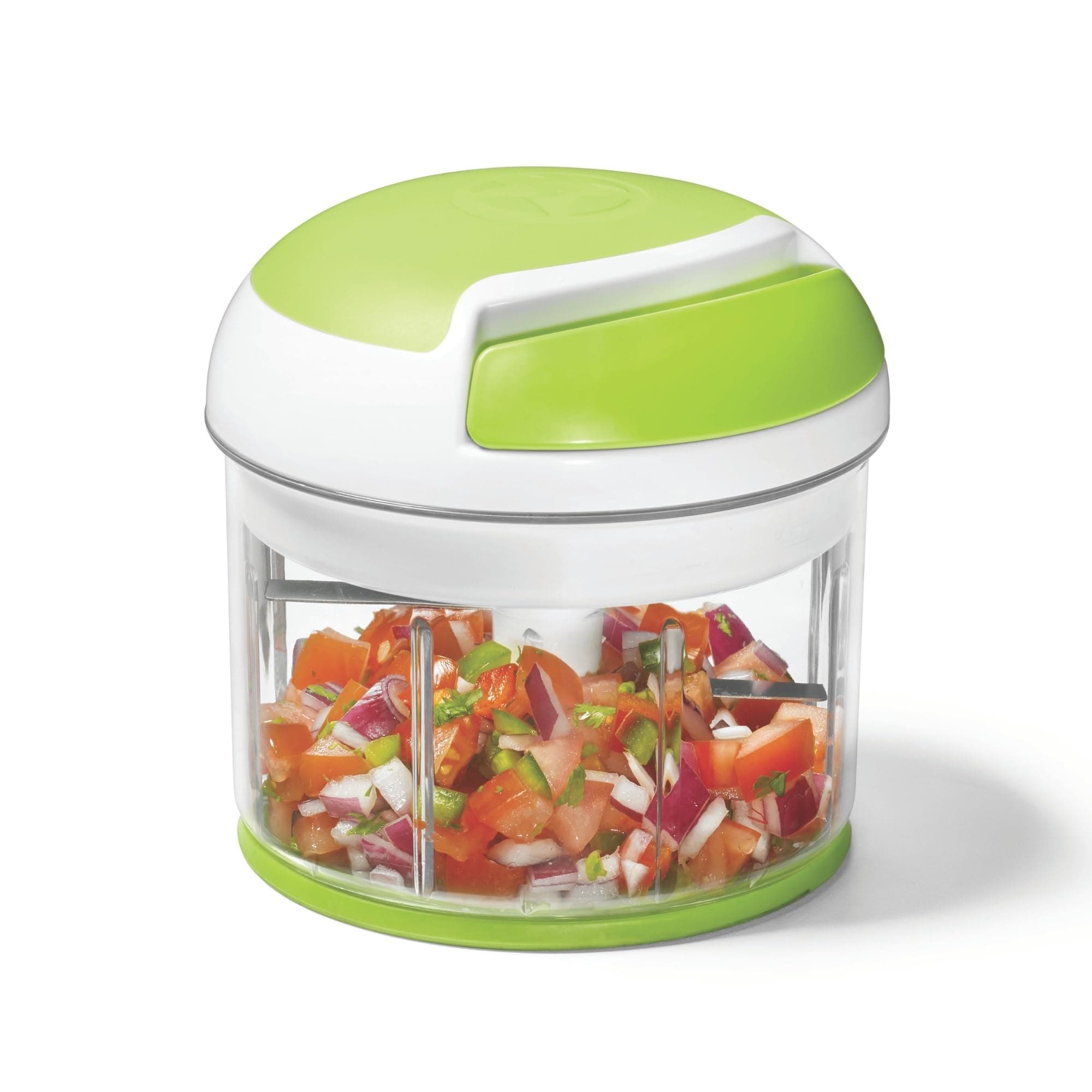 Starfrit Pull Chopper - Multi Purpose Manual Food Processor - Three Blade System for a Faster Cut - From Large Chunks to Purée - Self-Retracting Cord - Fruits, Vegetables, Meats and Crushes Ice