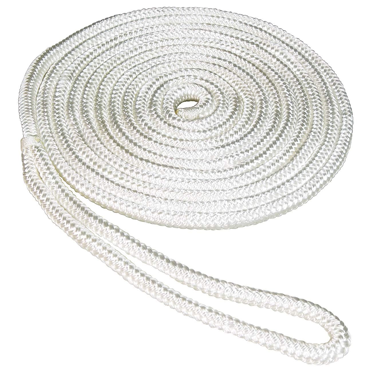 SeaSense Double Braided Nylon Dock Line, White, 3/8" x 10'