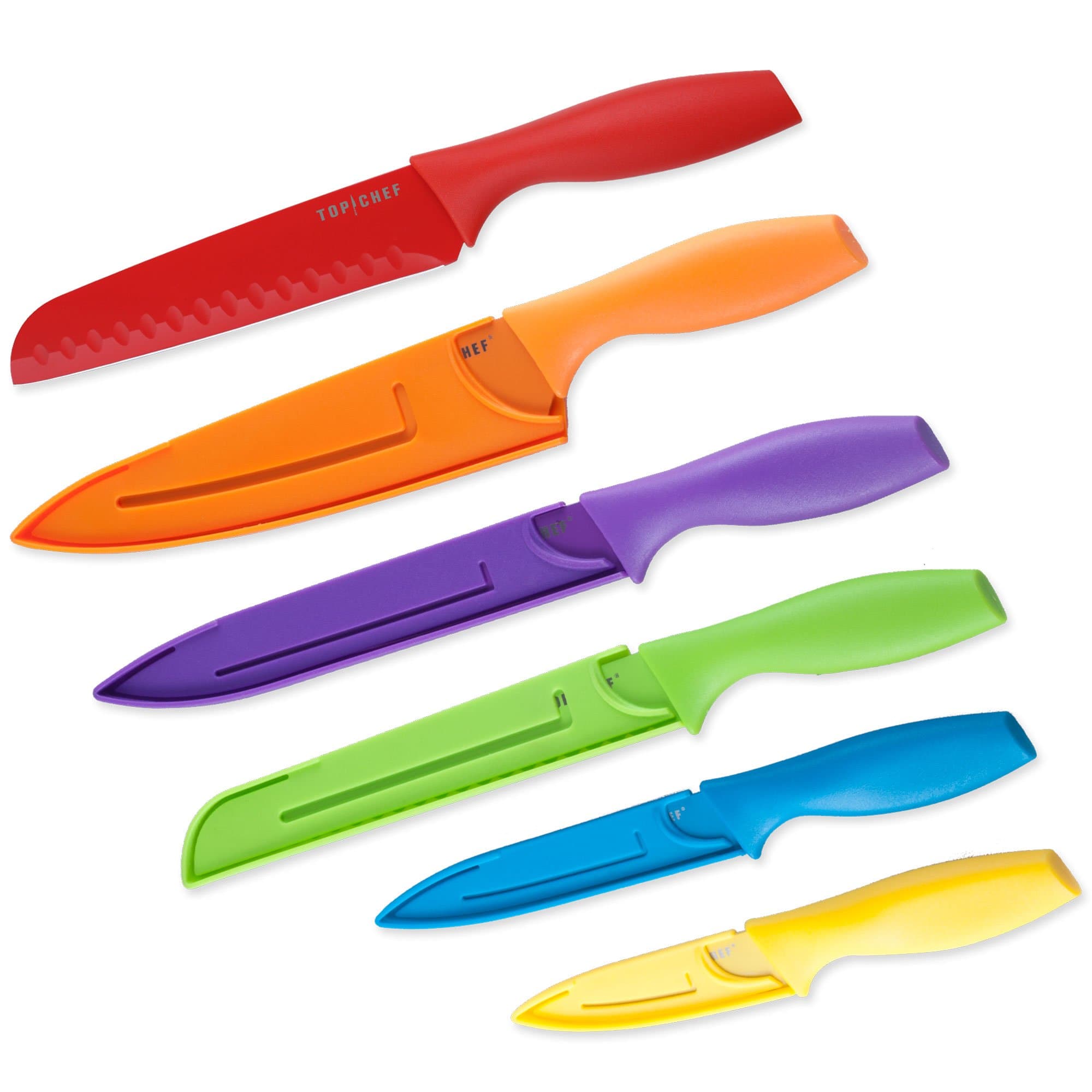 Top Chef 6-Piece Professional Grade Colored Knife Set