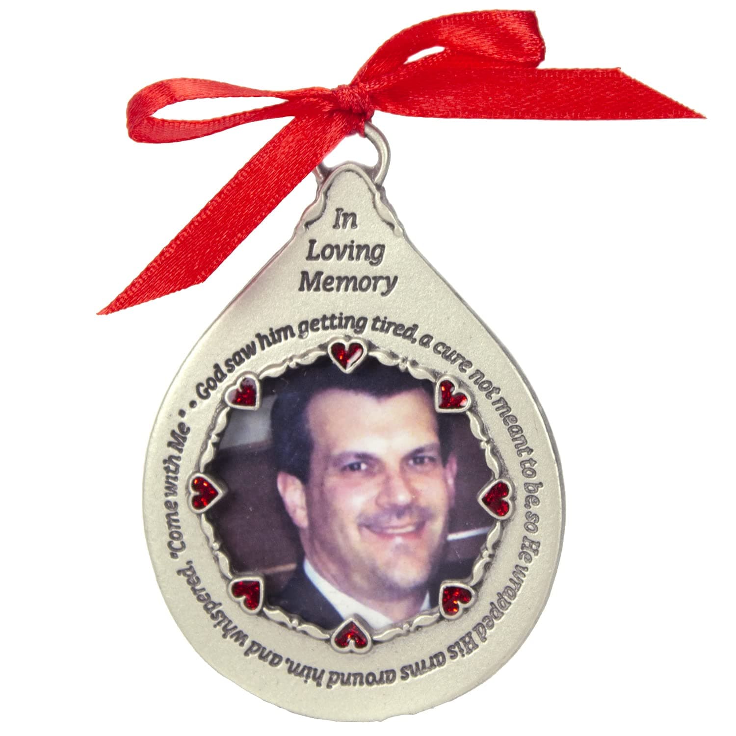 (Abbey & CA Gift Frame, Loving Memory Man Teardrop Ornament, Pewter