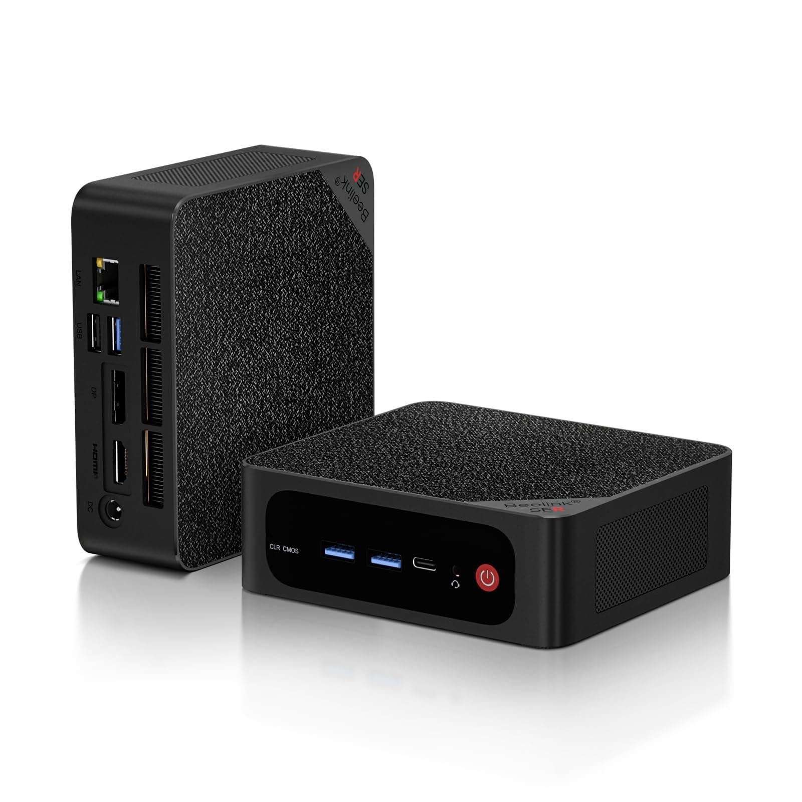 Beelink SER5 MAX Mini PC, AMD Ryzen 7 5800H(up to 4.4GHz) 8C/16T, Mini Computer 16GB DDR4 RAM 1TB NVMe SSD, Mini Desktop Computer 4K@60Hz Triple Display HDMI&DP&USB-C WiFi6/BT5.2/WOL/HTPC/W-11 Pro