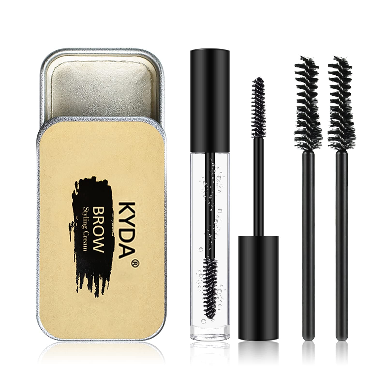 KYDA Clear Brow Setting Gel&Eyebrow Soap Kit, Lasting Natural Eyebrow Holding Gel for Shapen, Setting&Fuller Brow Look, Enhance Brow Makeup