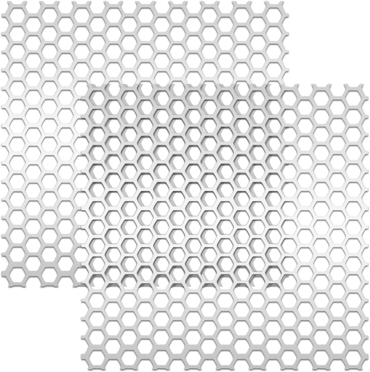 2 Pack Dryer Vent Bird Stop Mesh- Dryer Vent Grill Sheet - Bird Stop Mesh Metal Screen - Exhaust Vent Guard - Stop Birds Nesting Cover for Dryer Vents Bathroom Exhaust Vents, 3" to 8" Customized Size