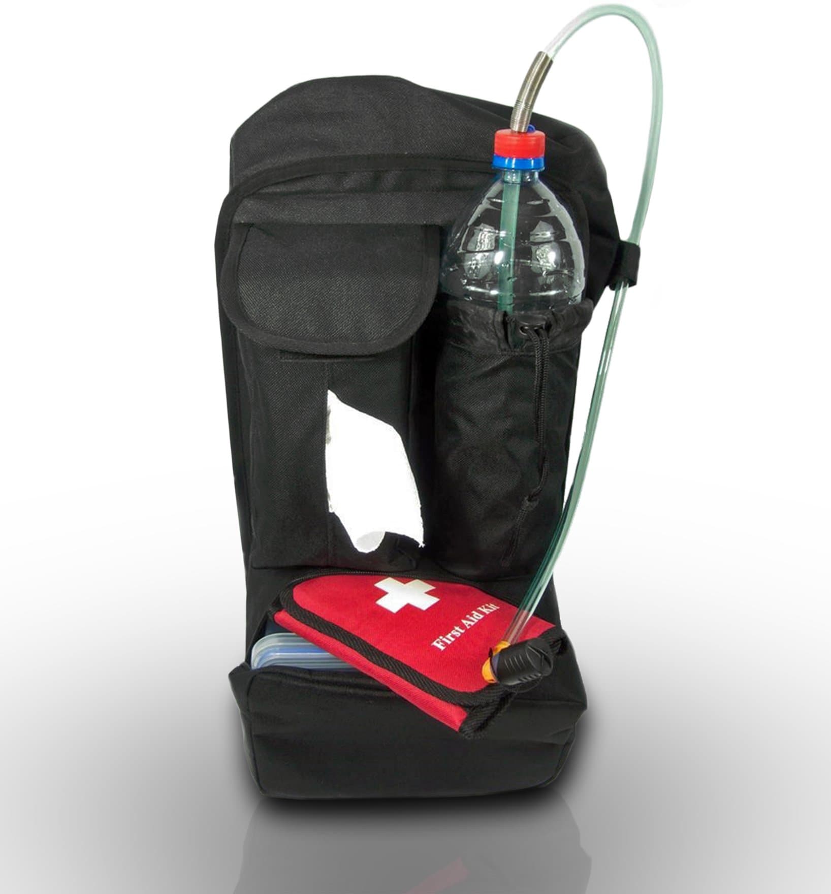 C4ward - Drink and Drive Safety Kit - Driver Hydration System with Water Bottle Holder and Car Seat Organiser for Men + Women - Ideal for Road Trips - Great Bottle Cooler