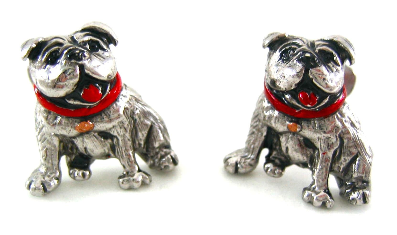 Baade II Sterling Silver Bulldog Cufflinks