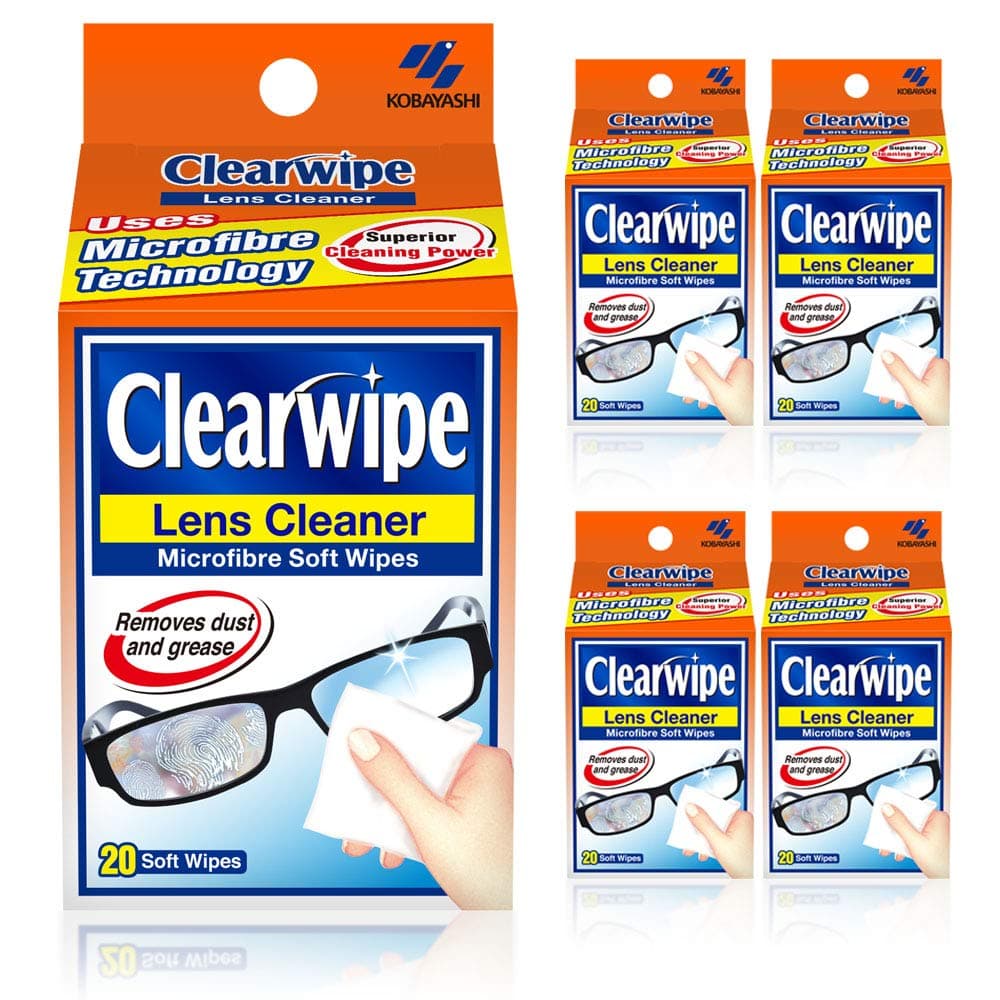 Clear Wipes Lens Cleaners Gravity Pack - 5 x 20-Pack