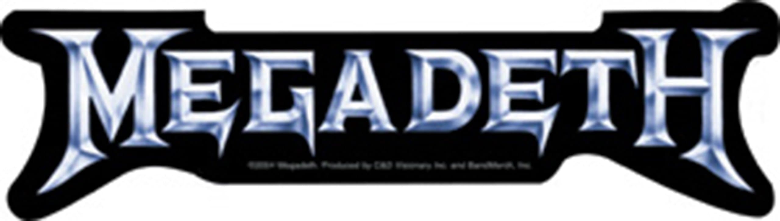 Licenses Products Megadeth Silver Logo Sticker