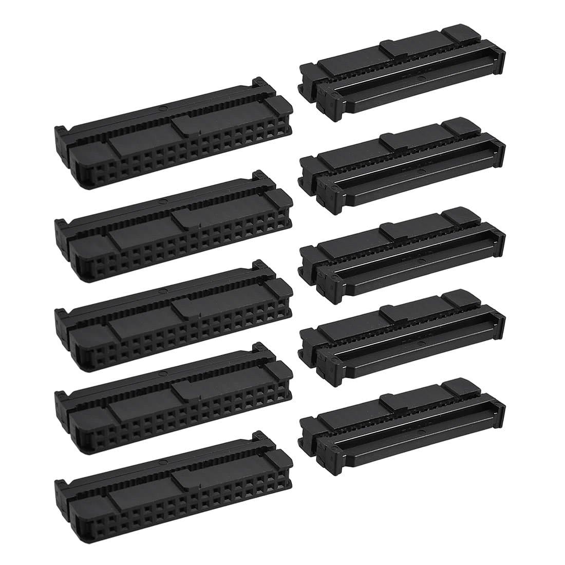 uxcell 10 Pcs 34 Position Female IDC Socket Flat Ribbon Cable Connector Black