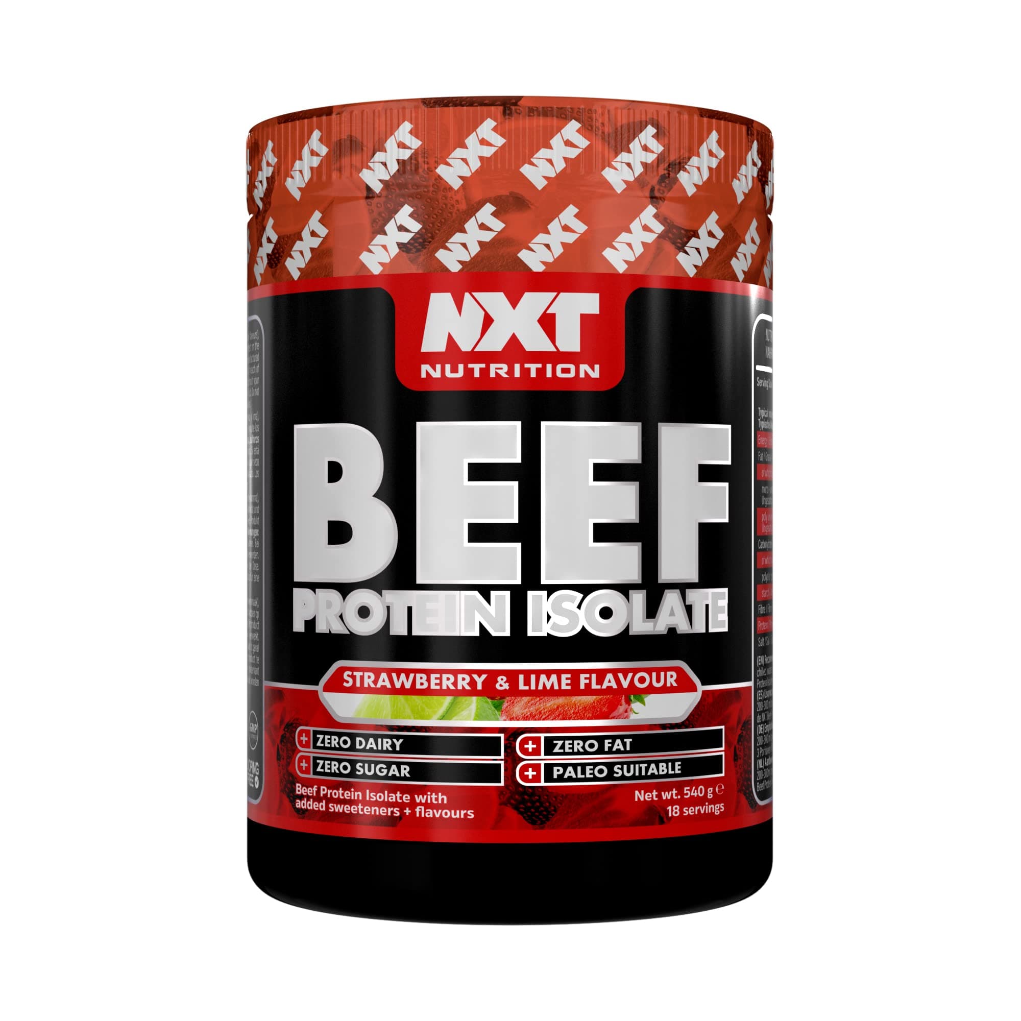 NXT Beef Protein Isolate Strawberry & Lime 540G 18 Servings