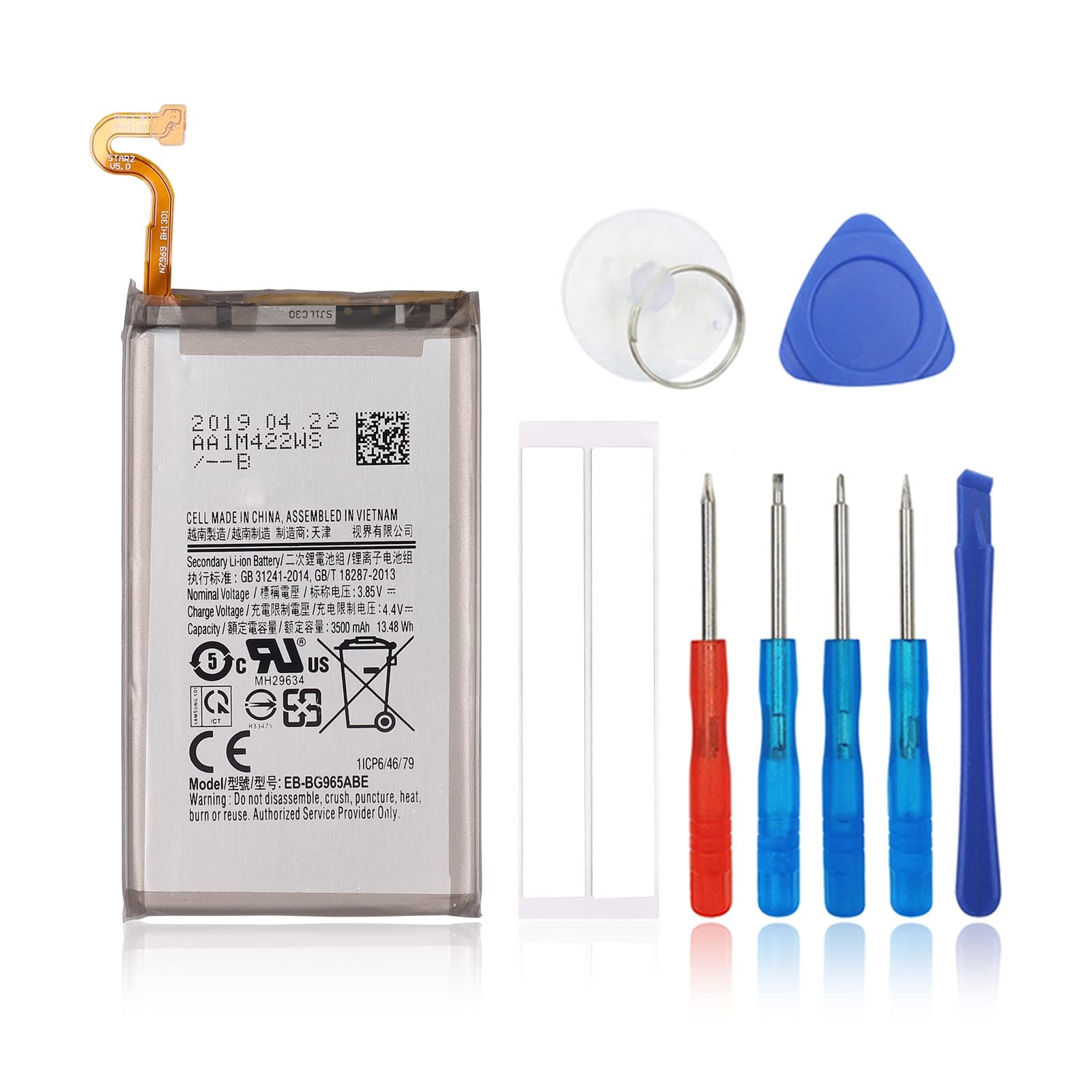 Replacement Battery Compatible with Samsung Galaxy S9 Plus S9+ SM-G965 EB-BG965ABE with Tools