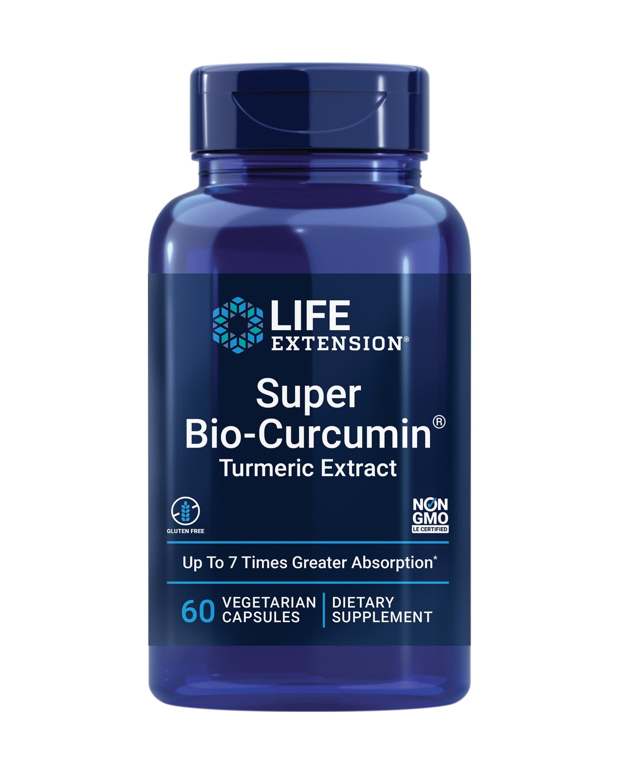 Life Extension Super Bio-Curcumin Turmeric Extract – Highly-Absorbable Curcumin for Whole-Body Health Support – Gluten-Free, Non-GMO, Vegetarian – 60 Vegetarian Capsules