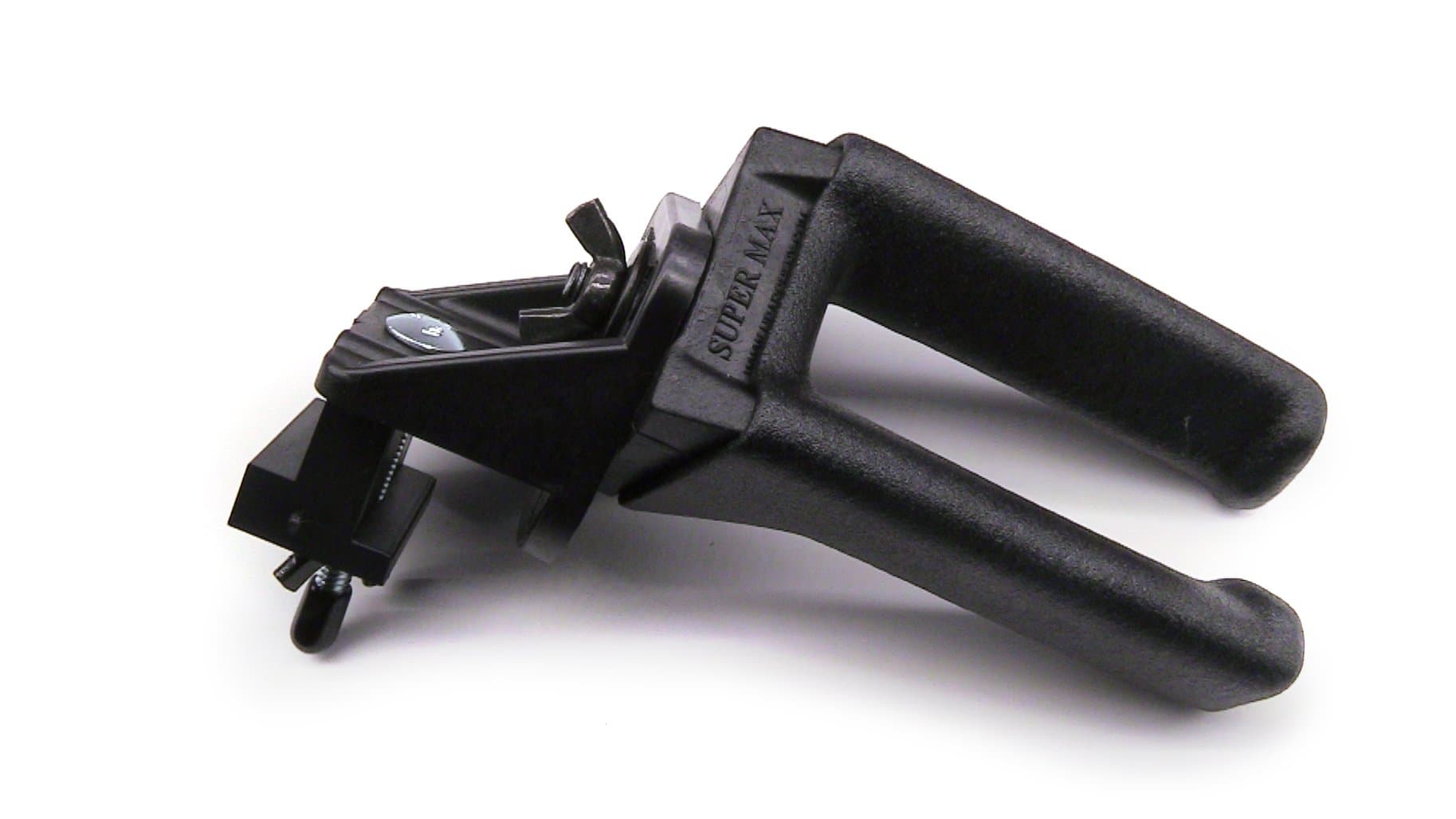 Super Max Bow Holder for Tree Stand, Hunting, Archery, Fits Square ¾ and 1 inch Tree Stands, Clamps On for Easy Assembly, Extra Long, Designed for Wide Bow Limbs up to 3 ¼ in