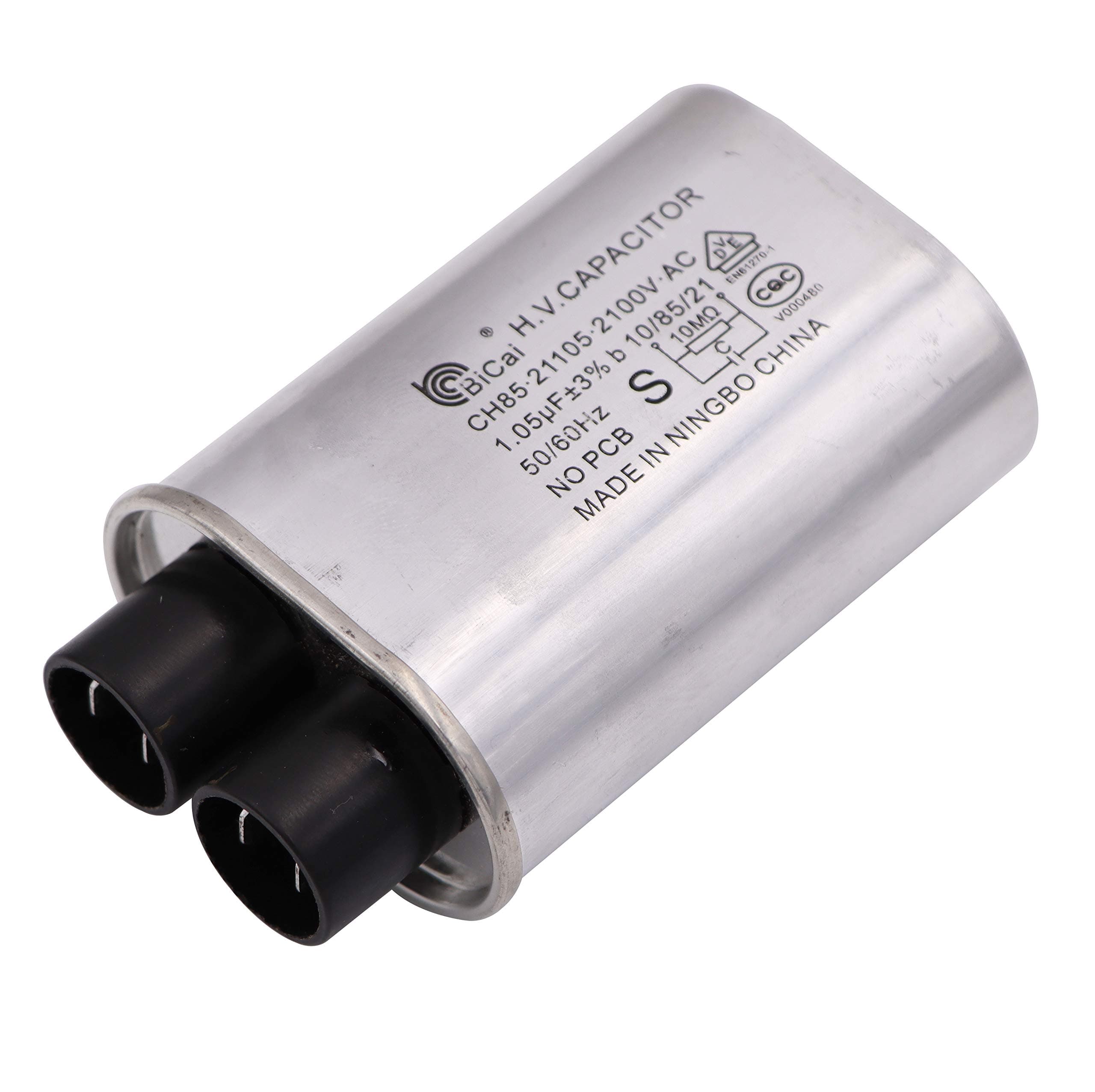 Meter Star Microwave Capacitor Replacement 2100V 1.05uf Compatible with 99% of Household Microwave Oven Brands,Connect Pin 1/4" Standard Terminal