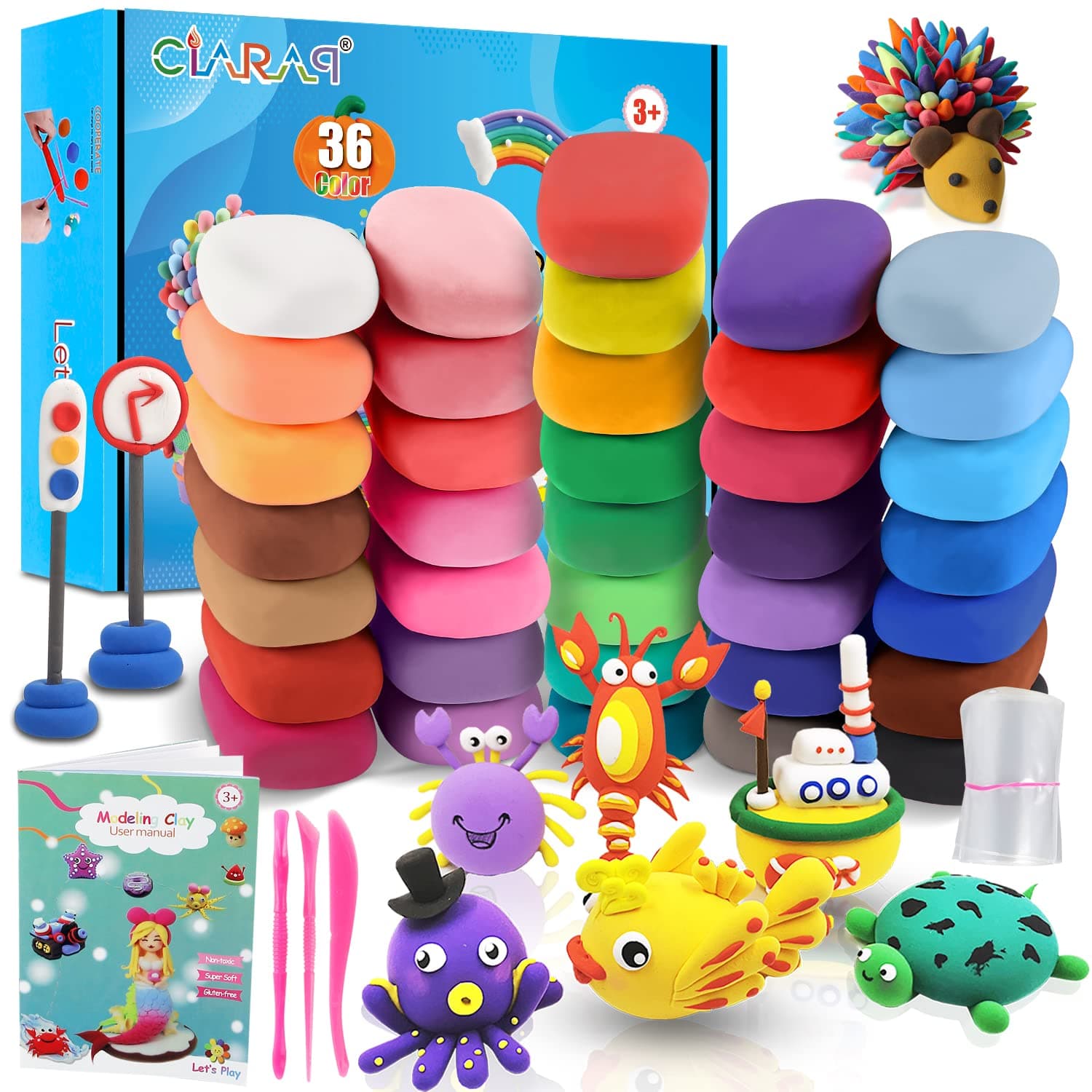 Air Dry Clay - 36 Colors Air Dry Ultra Light Magic Clay, No-Toxic Modeling Clay & Dough, Creative Art DIY Kids Art Crafts, Best Gift for Boys & Girls