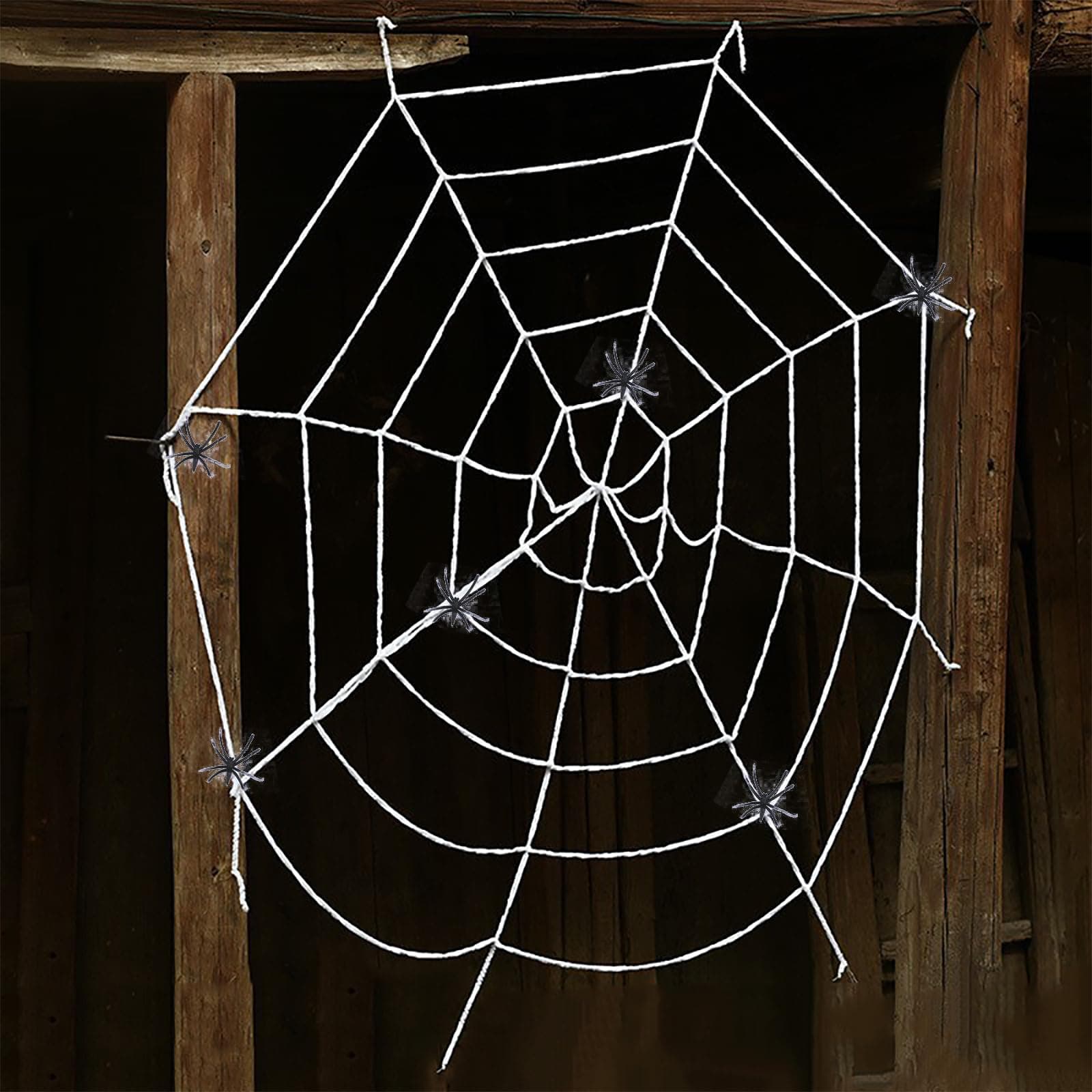 4 feet White Spiderweb Spider Webs, 4 feet White Spiderweb Spider Webs, Halloween Decorations Spider Web for Indoor Outdoor Halloween Decorations Yard Home Costumes Parties Haunted House Décor
