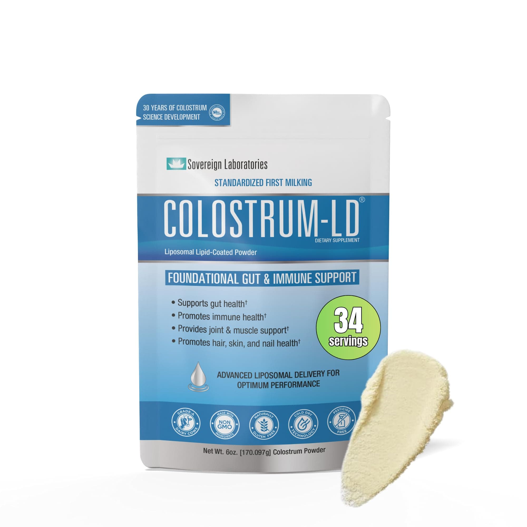 Colostrum LD Powder - Halal Certified, 16oz Plain Flavour