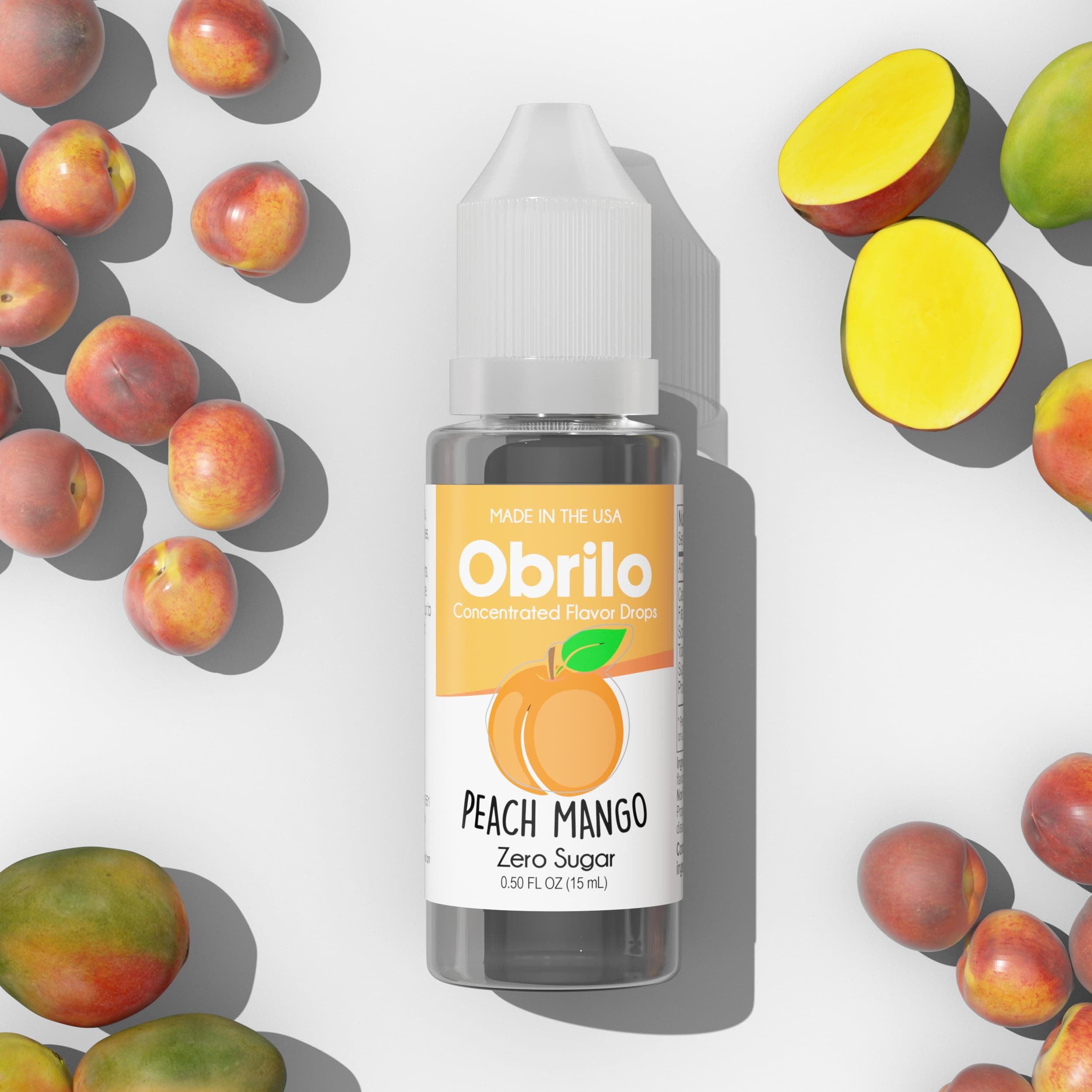 - Obrilo Peach Mango Flavor Extract - Propylene Glycol (PG) Based - Water Soluble - Concentrated Food Flavoring for Baking, Candies, Desserts, Smoothies, Coffee & Tea - 15 mL/0.5 fl oz Dropper