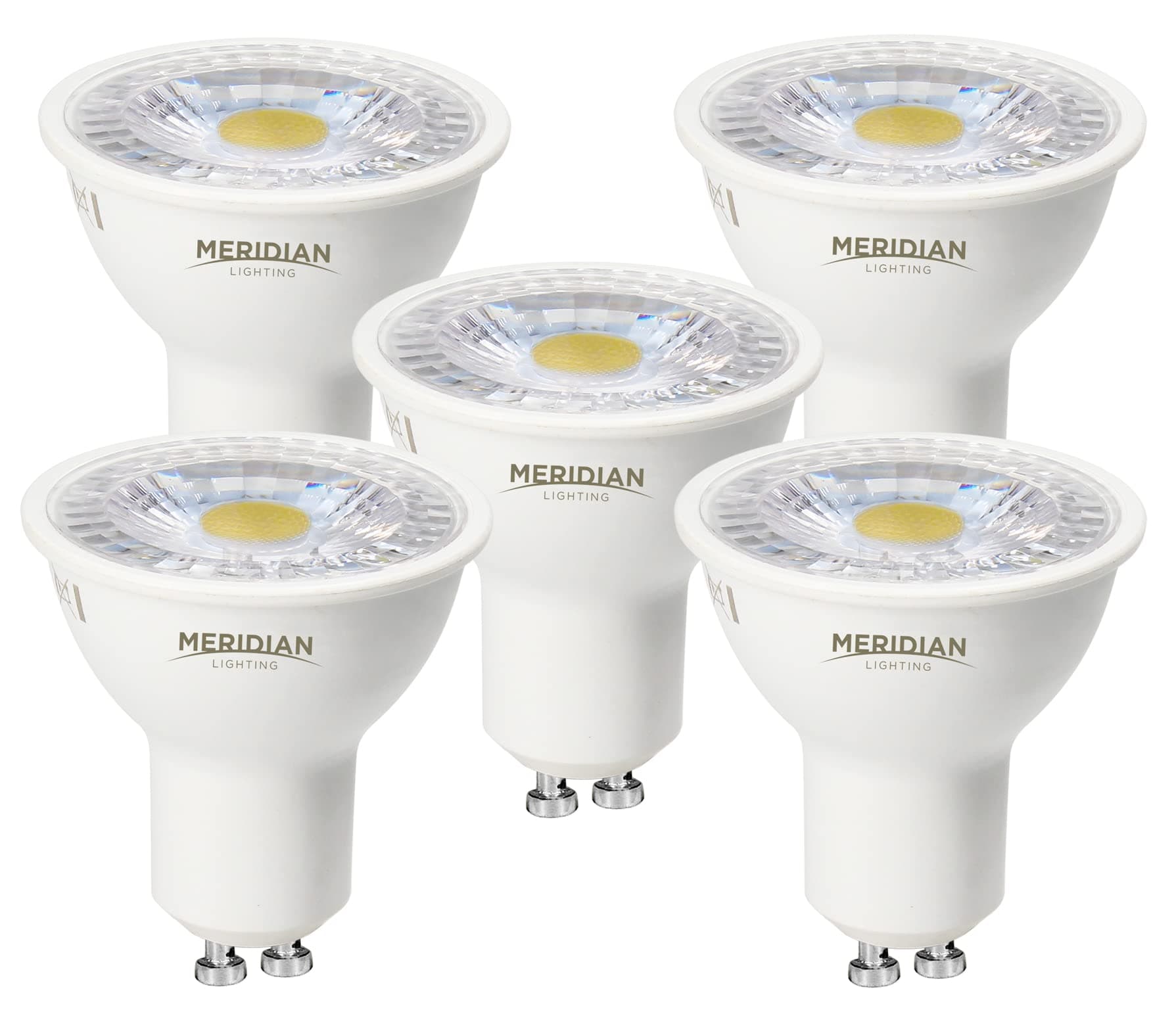 LED GU10 Light Bulb Cool White 6500K, 50W Halogen Spotlight Equivalent, 4.5W 345lm, Non-dimmable, AC 220-240V, 38 Degree Beam Angle - 5pk
