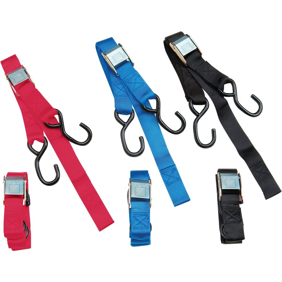 1" Cam Buckle Tie-Down with Assist - Blue