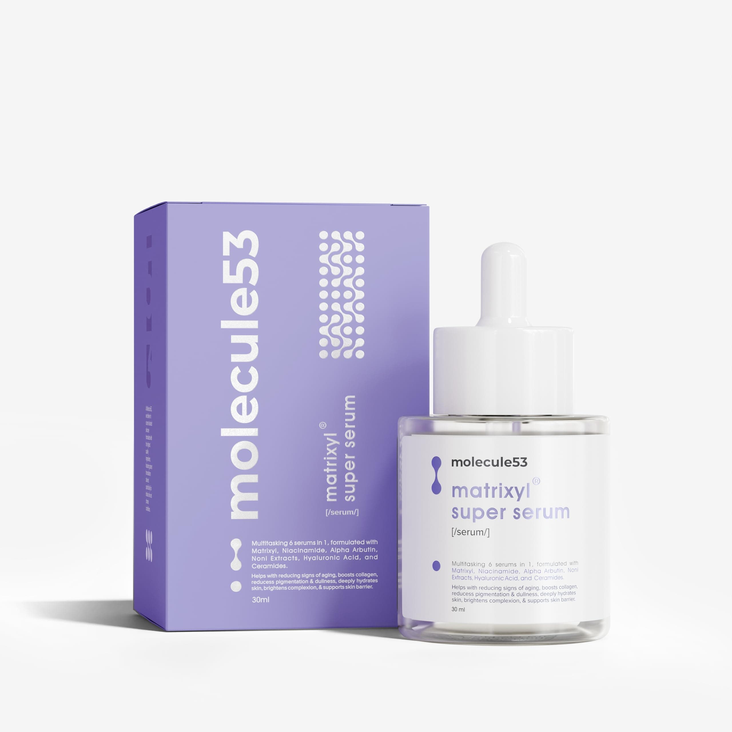 Matrixyl Multi Peptide Super Serum 12% |Collagen Boosting & Hydrating |6-in-1 Anti-Ageing Face Serum with Matrixyl 3000, Niacinamide, Alpha Arbutin, Hyaluronic Acid |Brightening Serum |30ml
