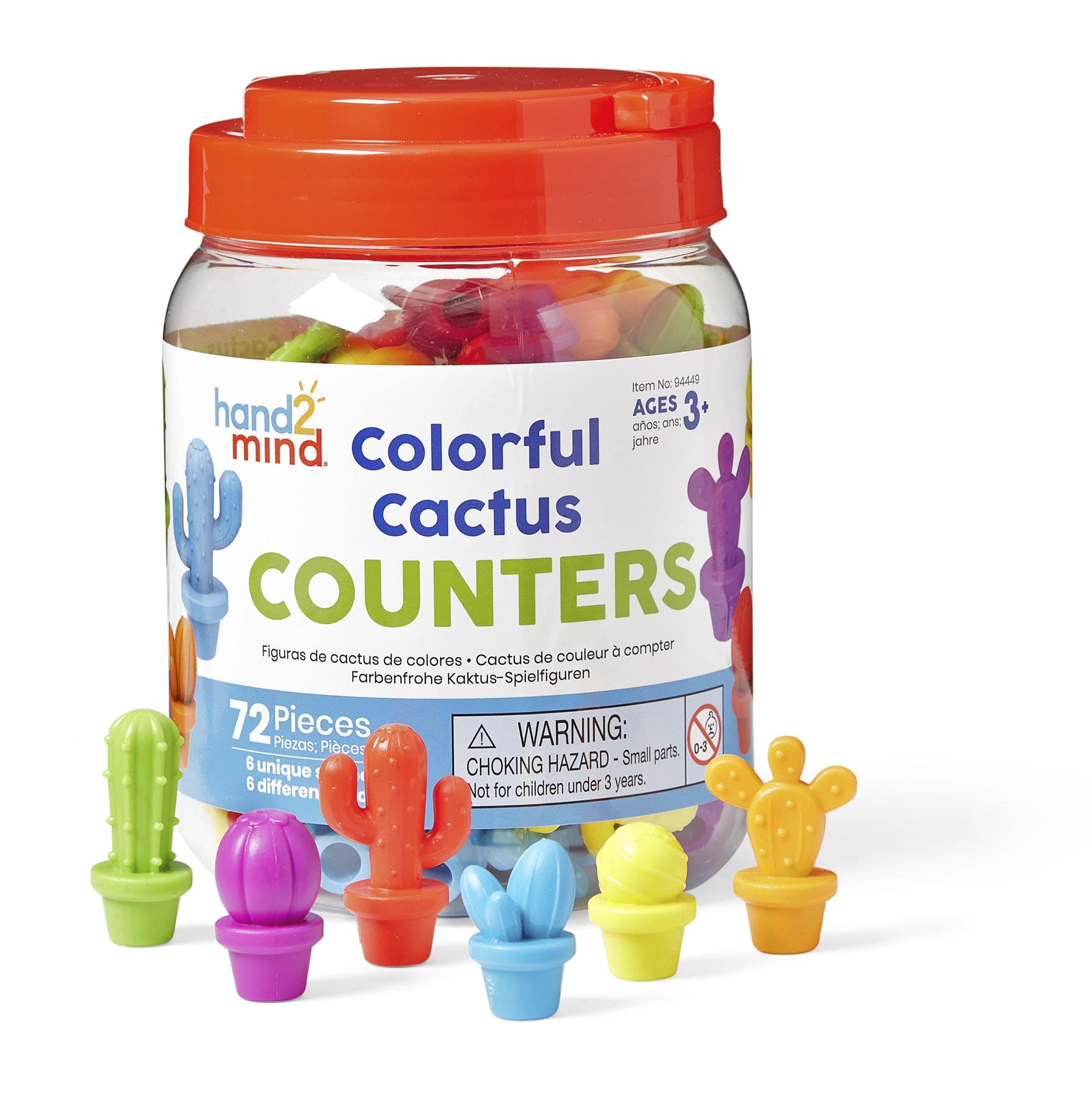 Learning Resources Colourful Cactus Toy Figures, Math Toy Figures for Preschool Teaching, Learning to Count, Build Number Feeling, Layering Pattern Rows, Sorting, Ages 3+