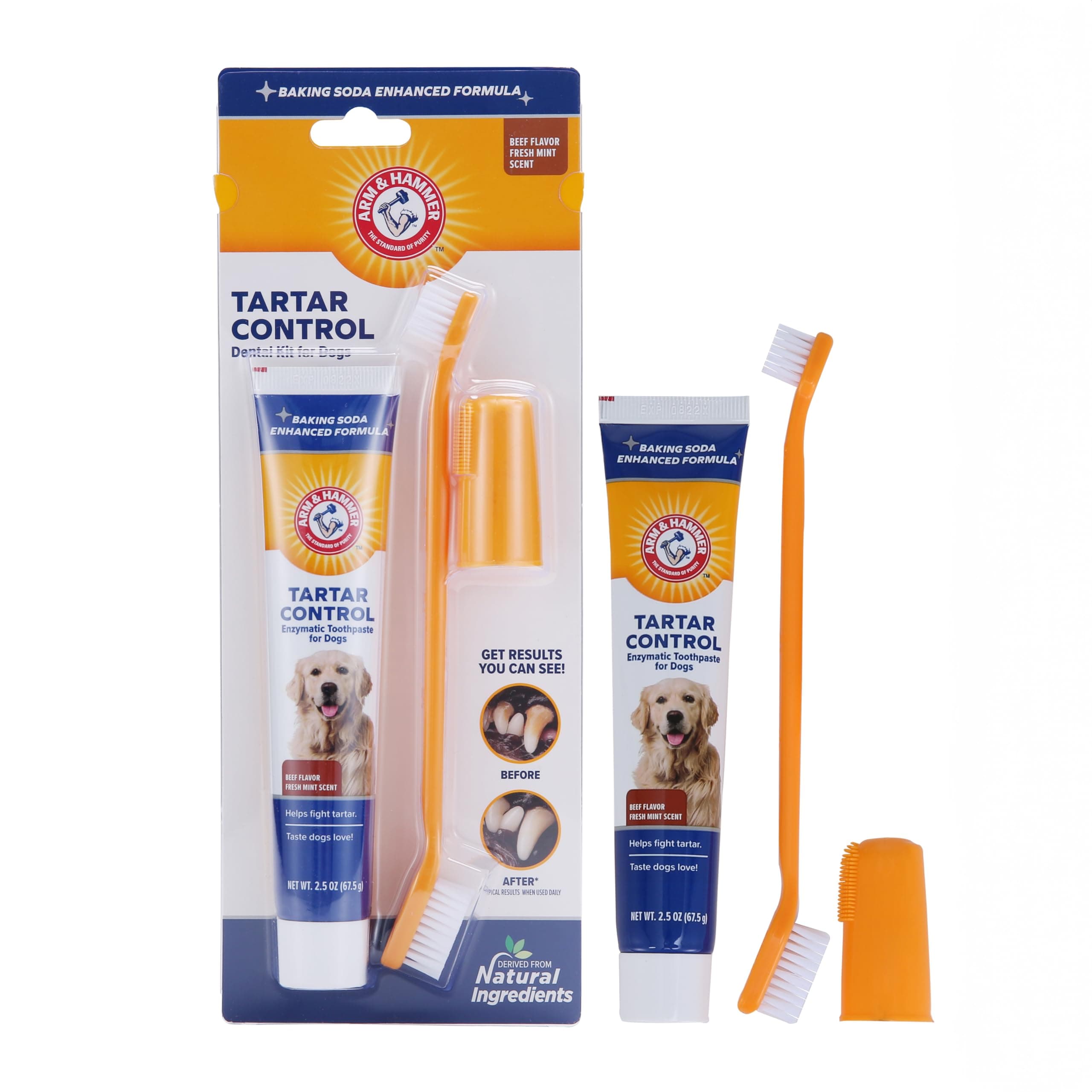 Advanced Care Toothbrush & Toothpaste Set -Beef Flavor