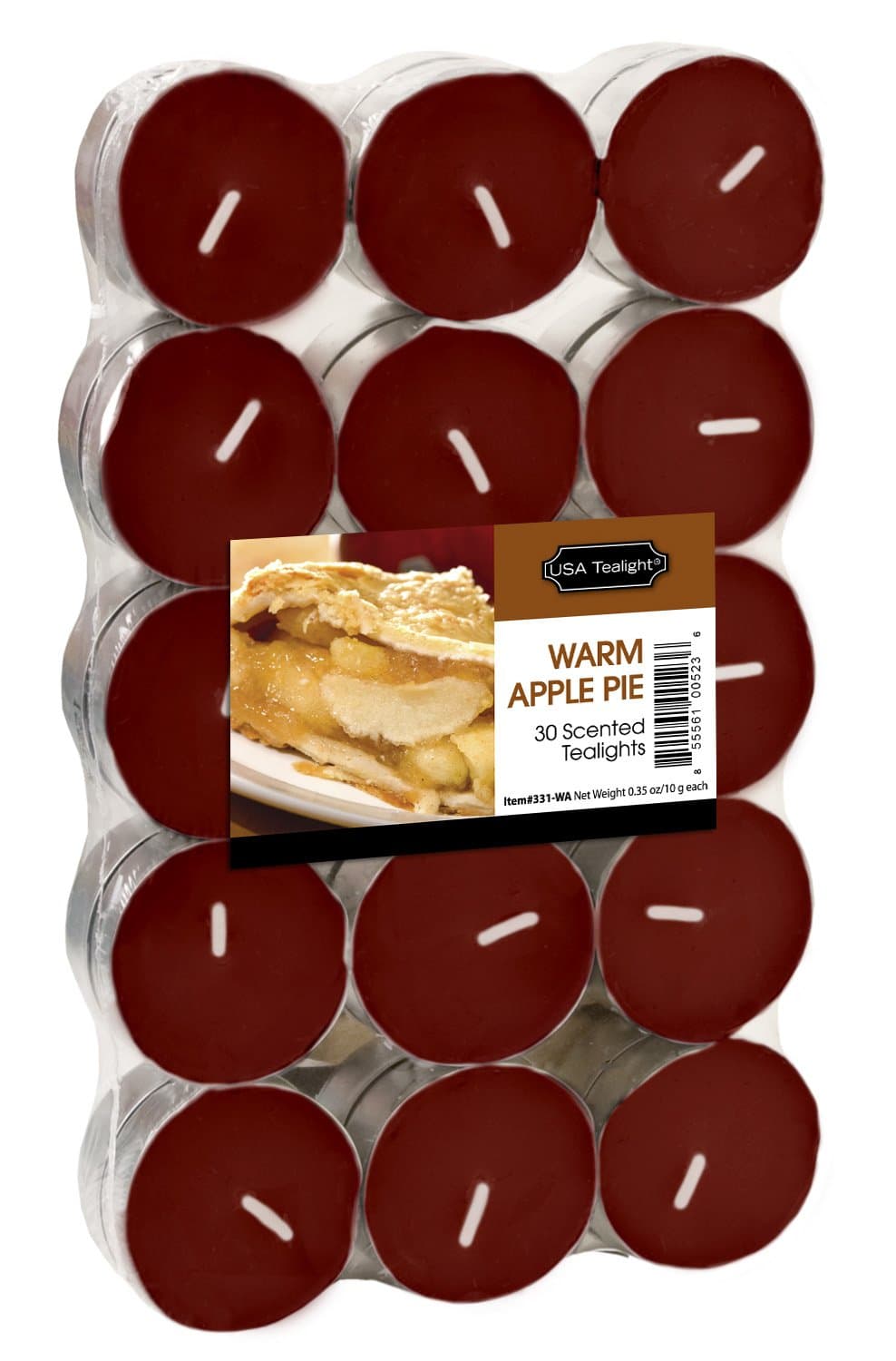 USA Tealight Warm Apple Tealights, 30-Pack
