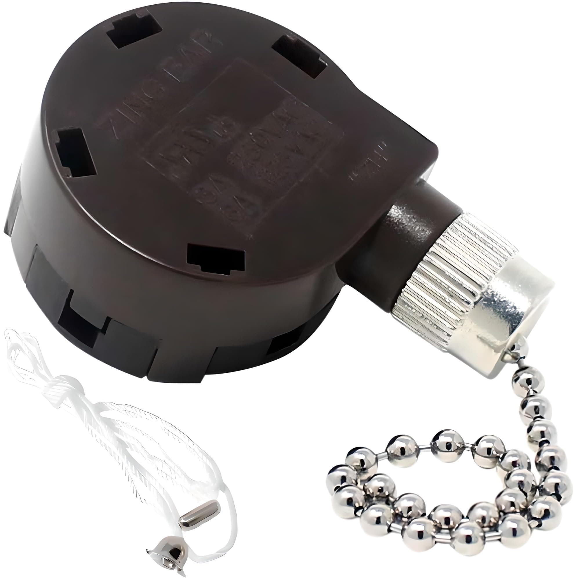 Zing Ear ZE-268S5 4 Speed 4 Way 5 Wire Rotary Speed Control Pull Chain Switch for Ceiling Fans - Nickel
