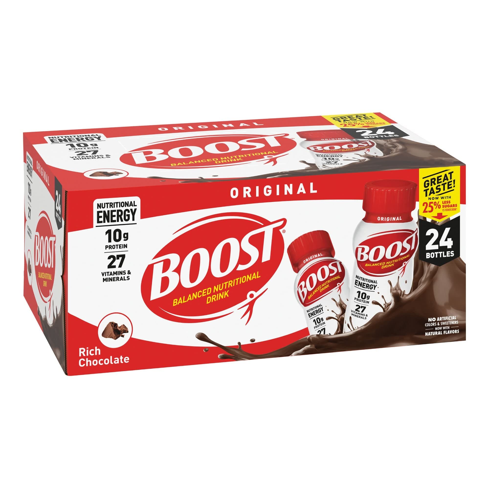 Nestle Boost Original Balanced Nutritional Drink Chocolate 8 oz Bottle 24 Ct