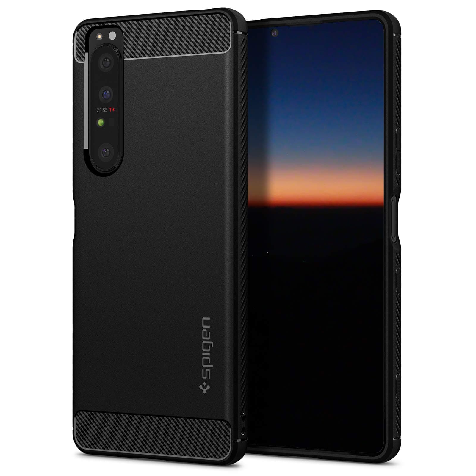 Rugged Armor Case Compatible with Sony Xperia 1 III - Matte Black