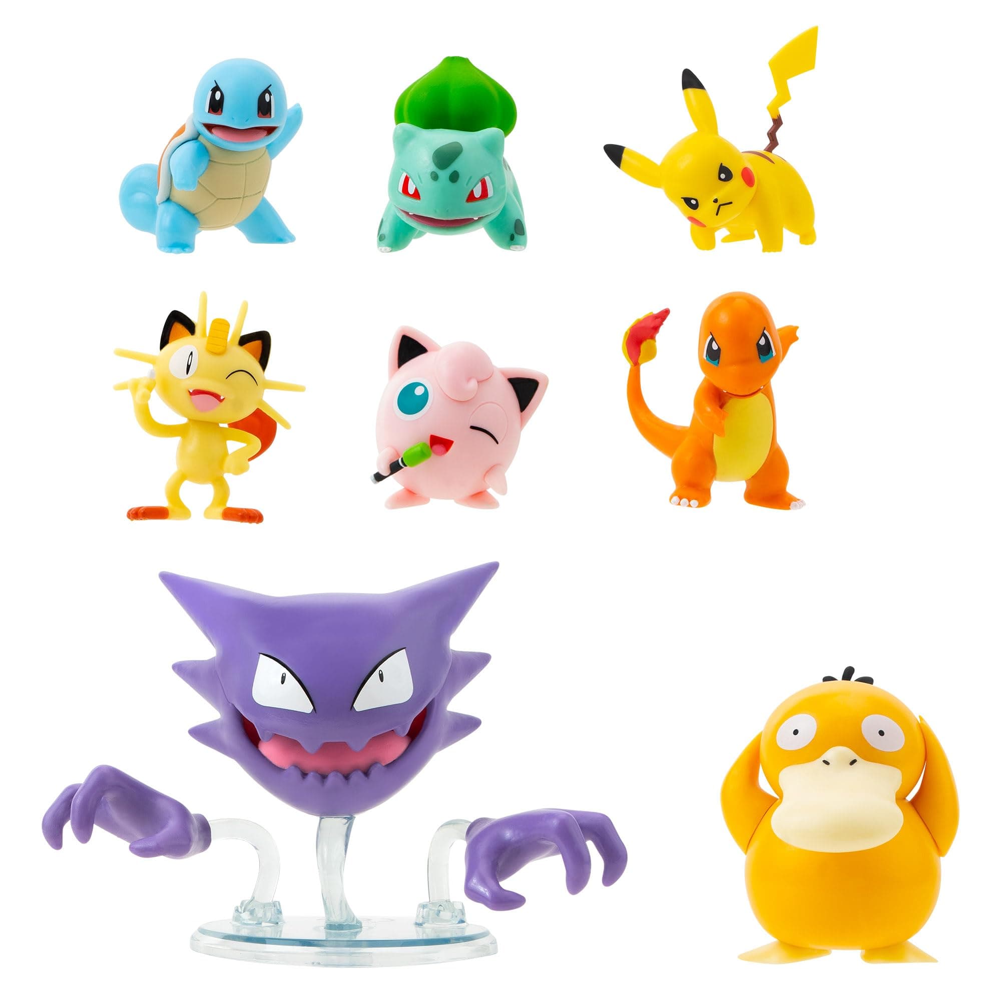Pokémon Battle Figure 8 Pack - Six 2-Inch and Two 3-Inch Battle Ready Figures including Pikachu