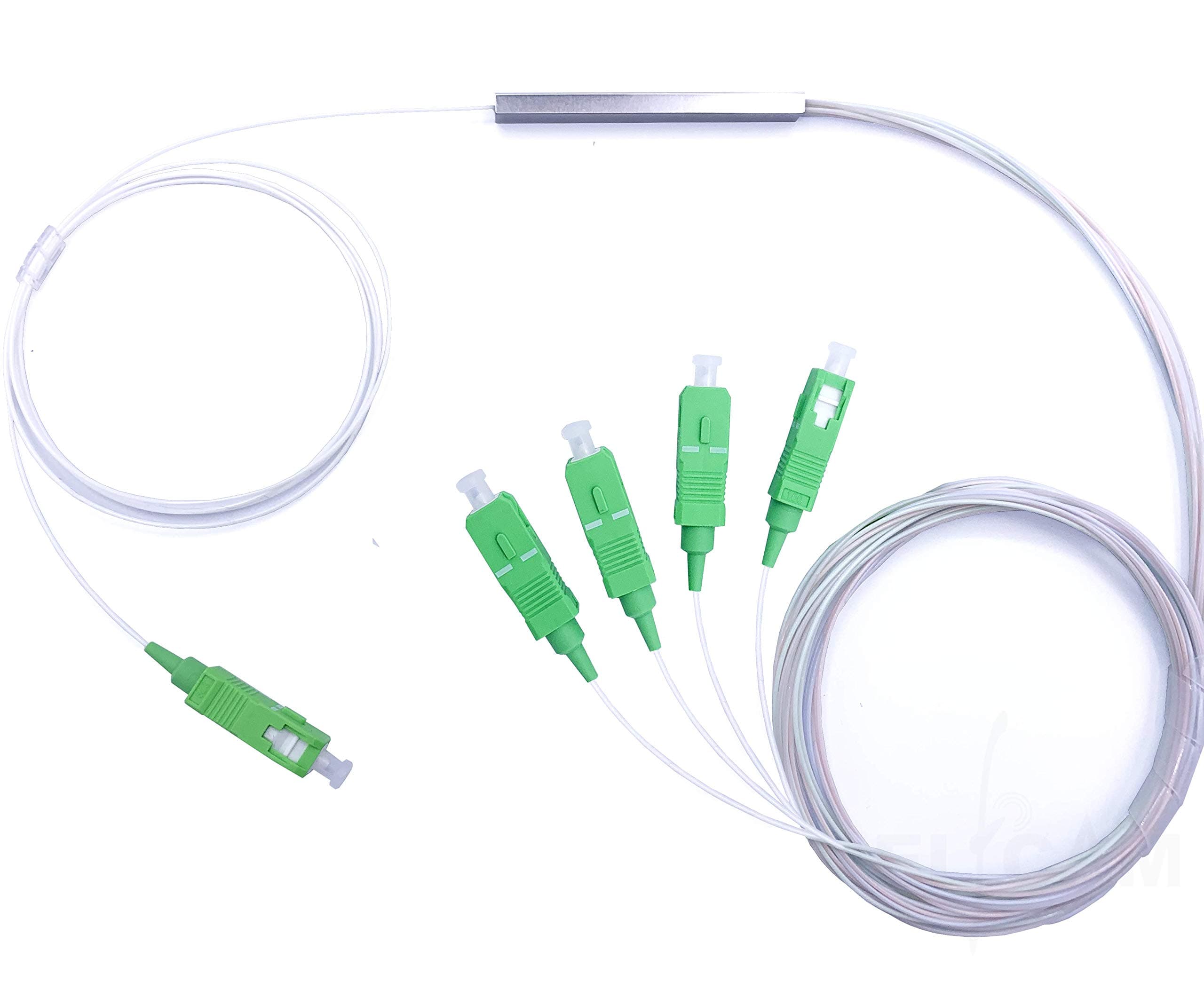 Elfcam Fiber Optic PLC Splitter SC / APC Singlemode 0.9mm 1X4