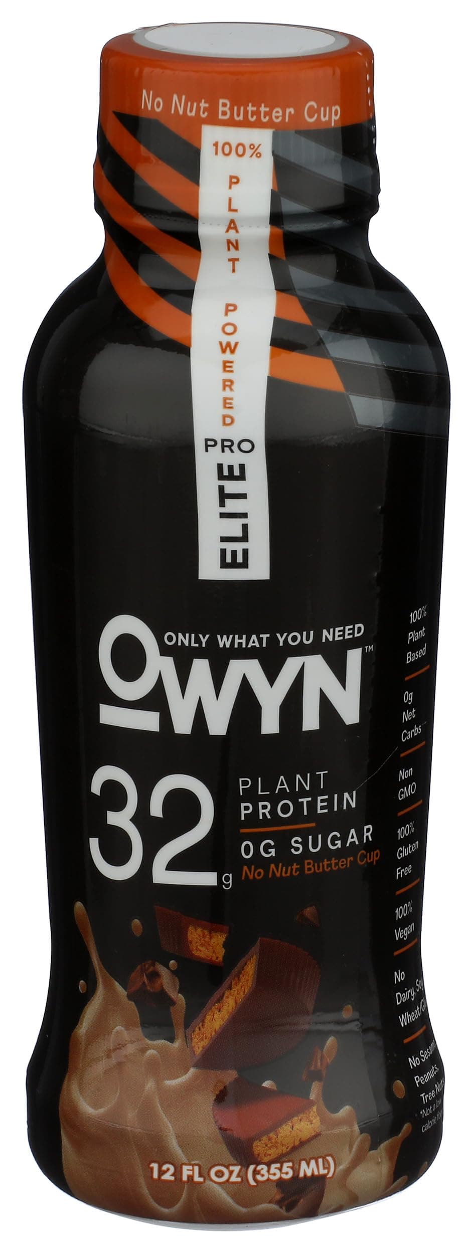 OWYN Only What You Need No Nut Butter Cup Pro Elite Plant Protein Shake, 12 FZ